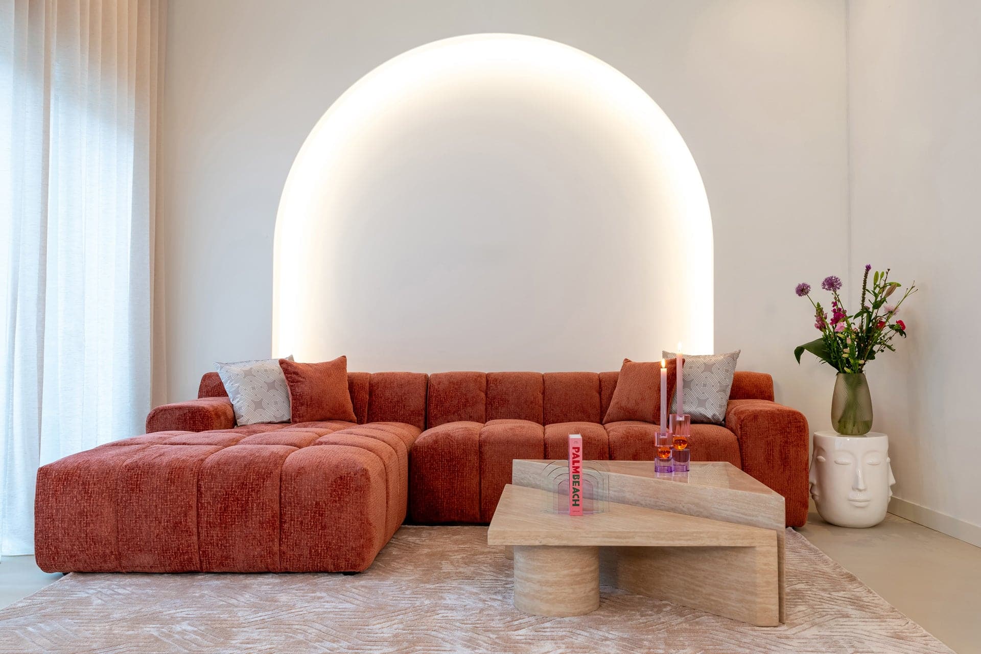Richmnd Interiors Couchtisch Set Fictus Travertin faux (Beige) Couchtisch eckig Richmond Interiors