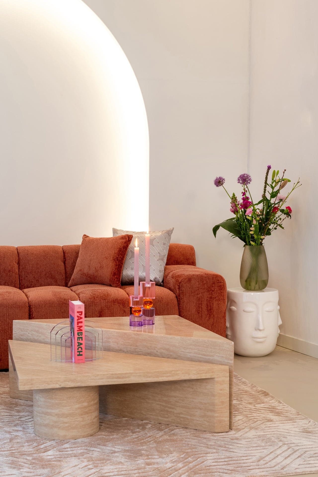 Richmnd Interiors Couchtisch Set Fictus Travertin faux (Beige) Couchtisch eckig Richmond Interiors