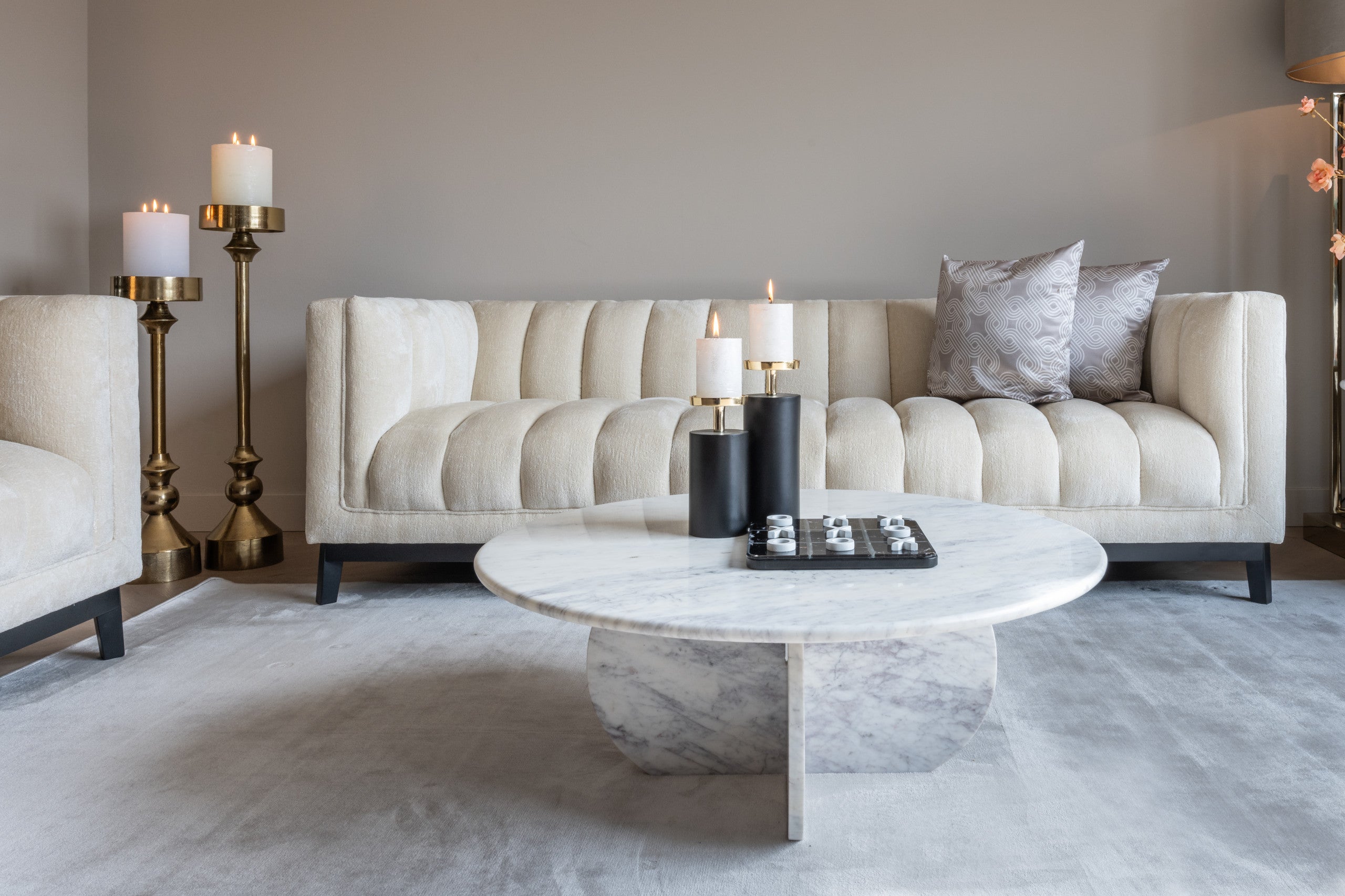 Richmond Interiors Kissen Mindy quadrant cream 50x50