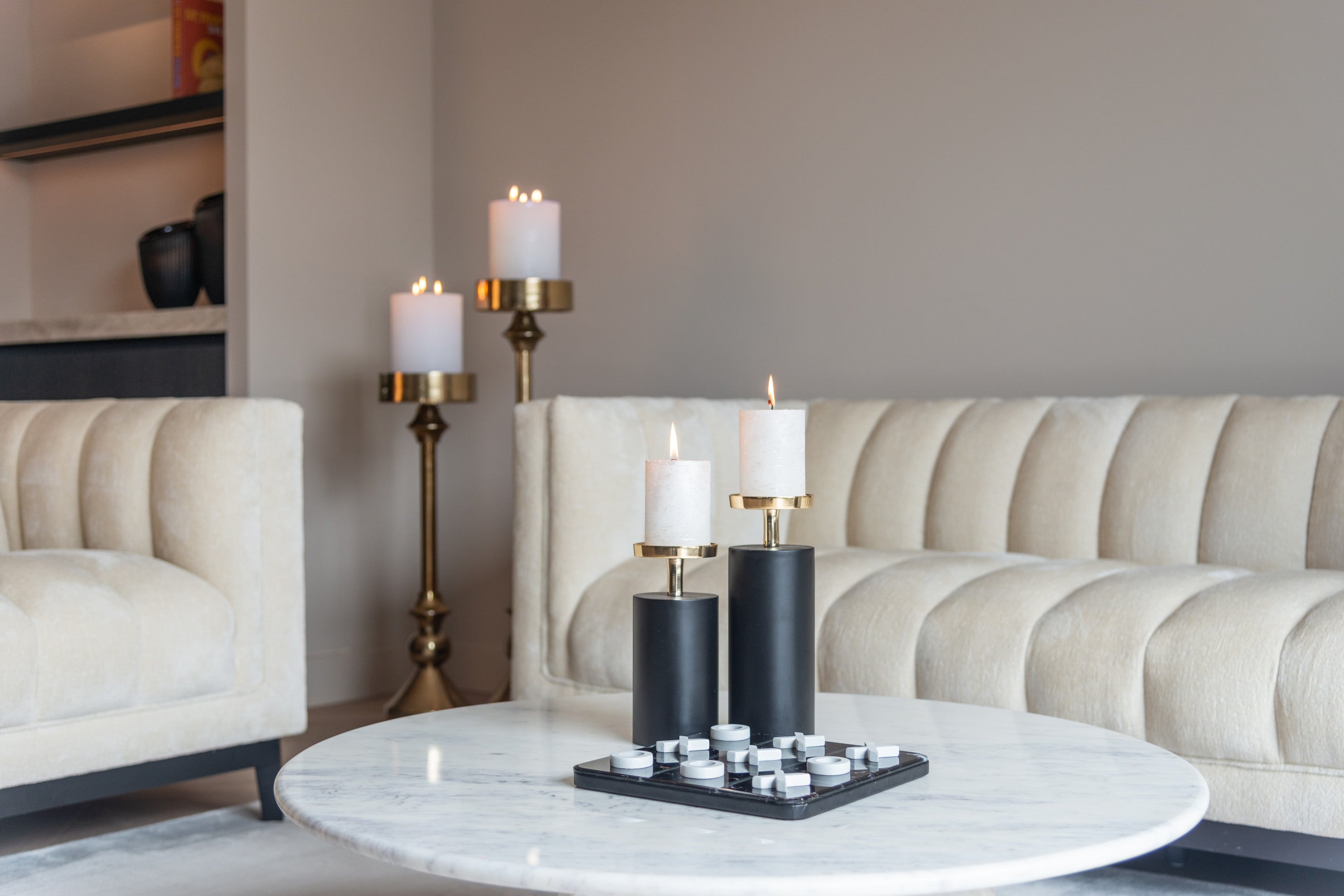 Richmond Interiors Kissen Mindy quadrant cream 50x50