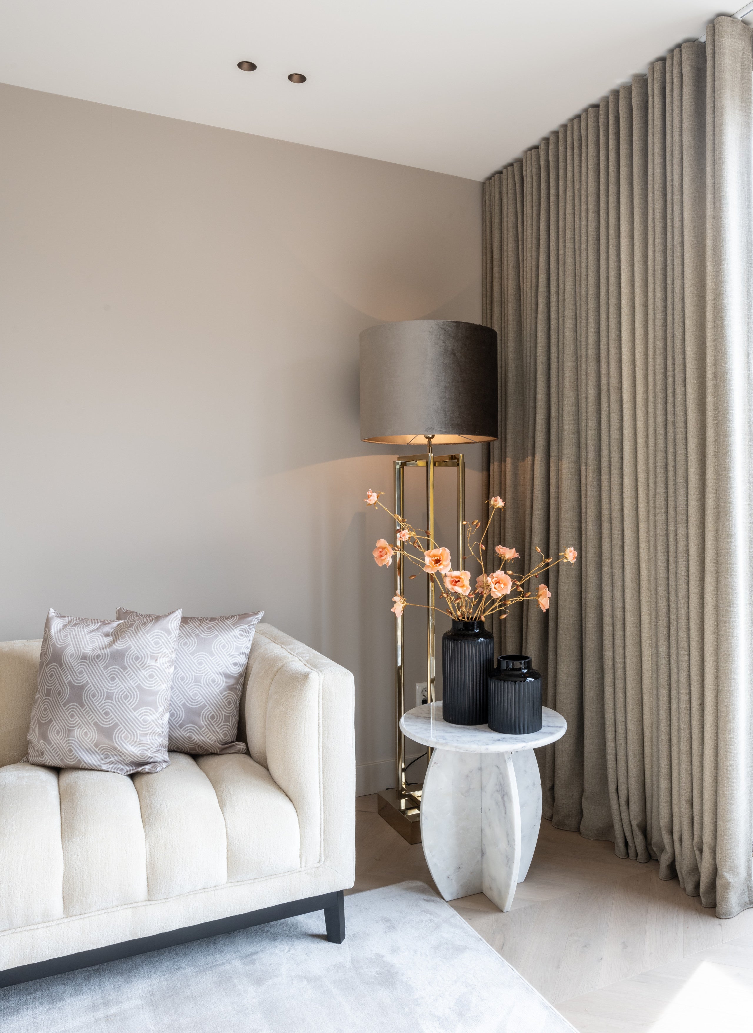 Richmond Interiors Kissen Mindy quadrant cream 50x50