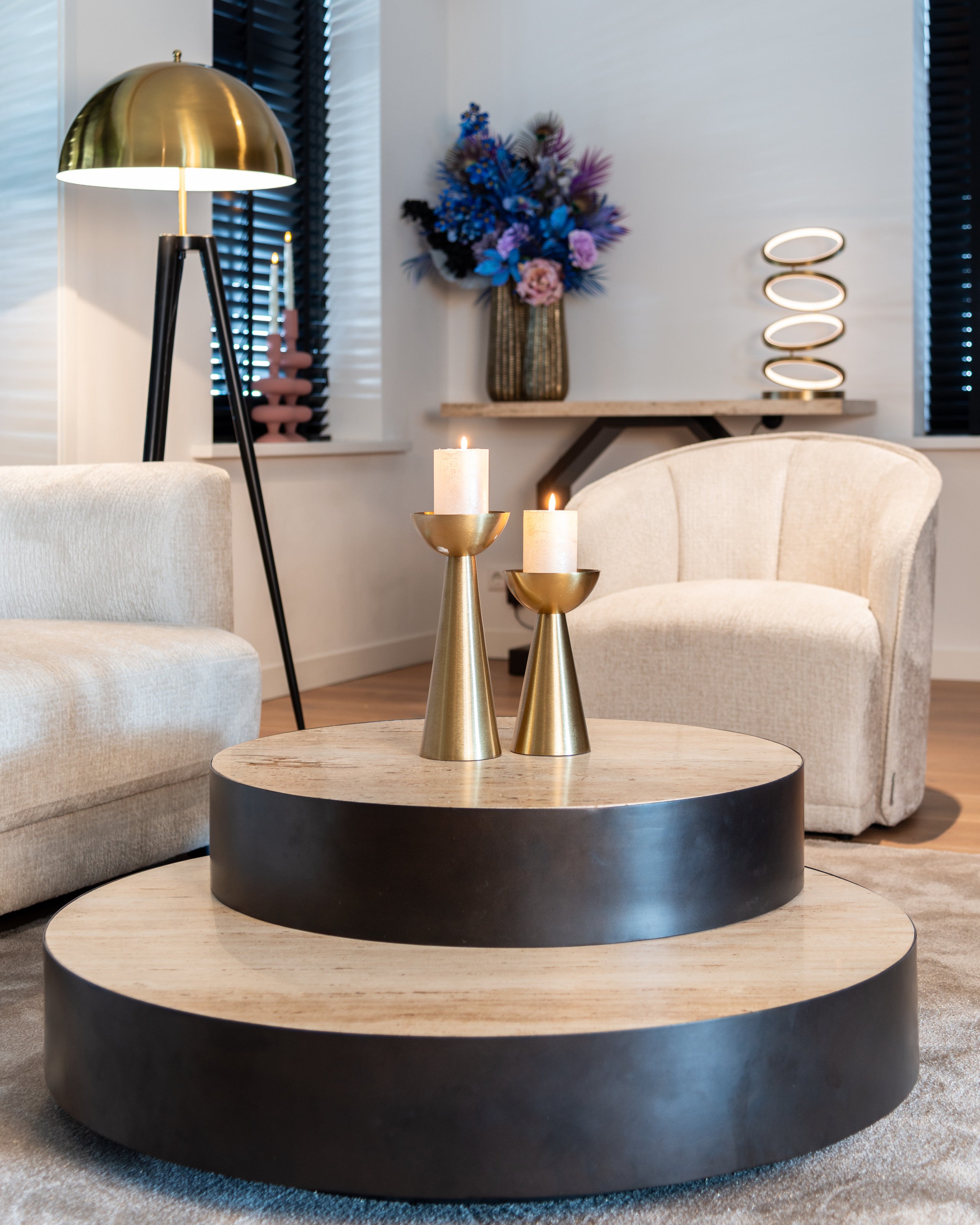 Richmond Interiors Tischlampe Jaimin brushed gold Tischlampe Richmond Interiors