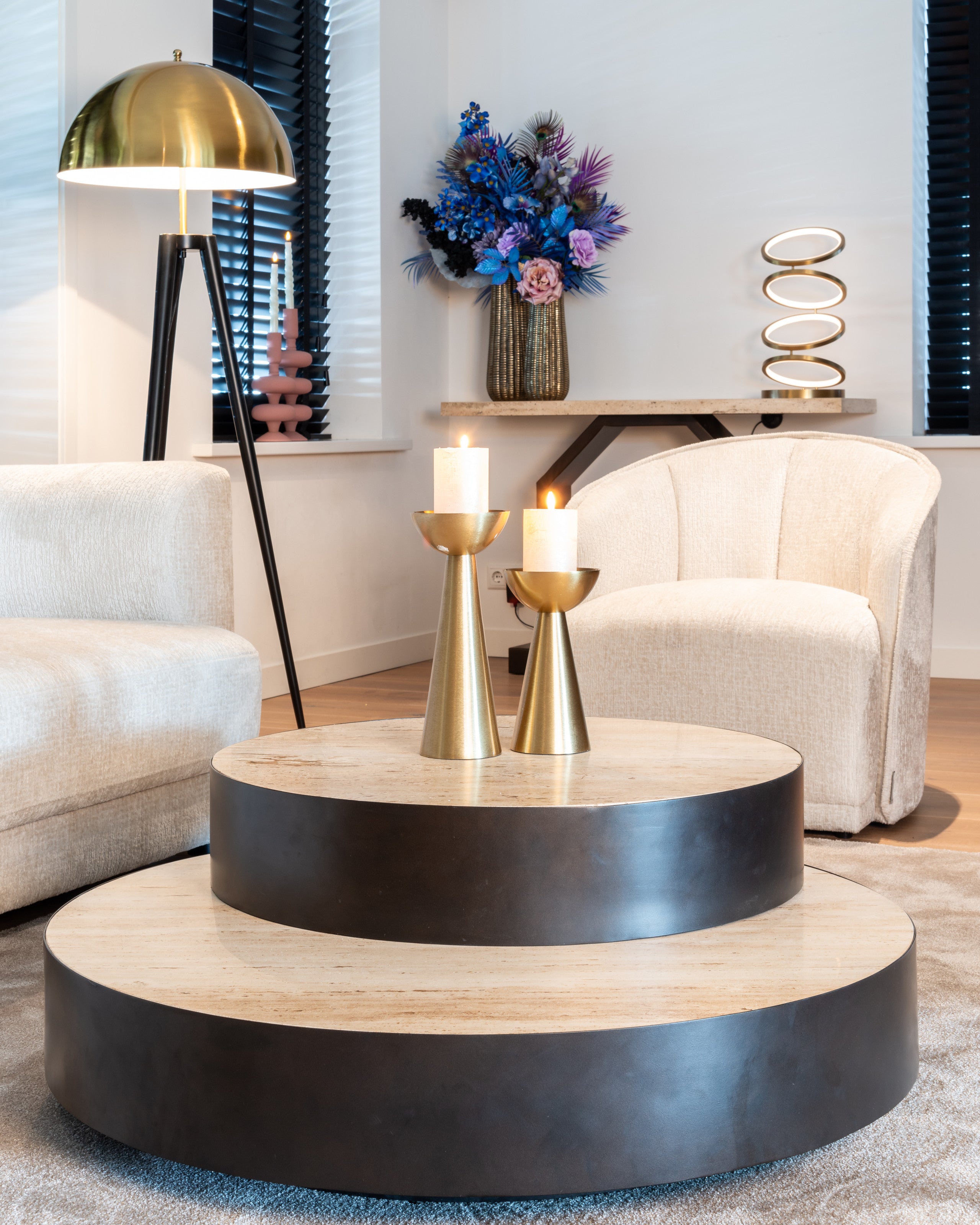 Richmond Interiors Tischlampe Jaimin brushed gold Tischlampe Richmond Interiors