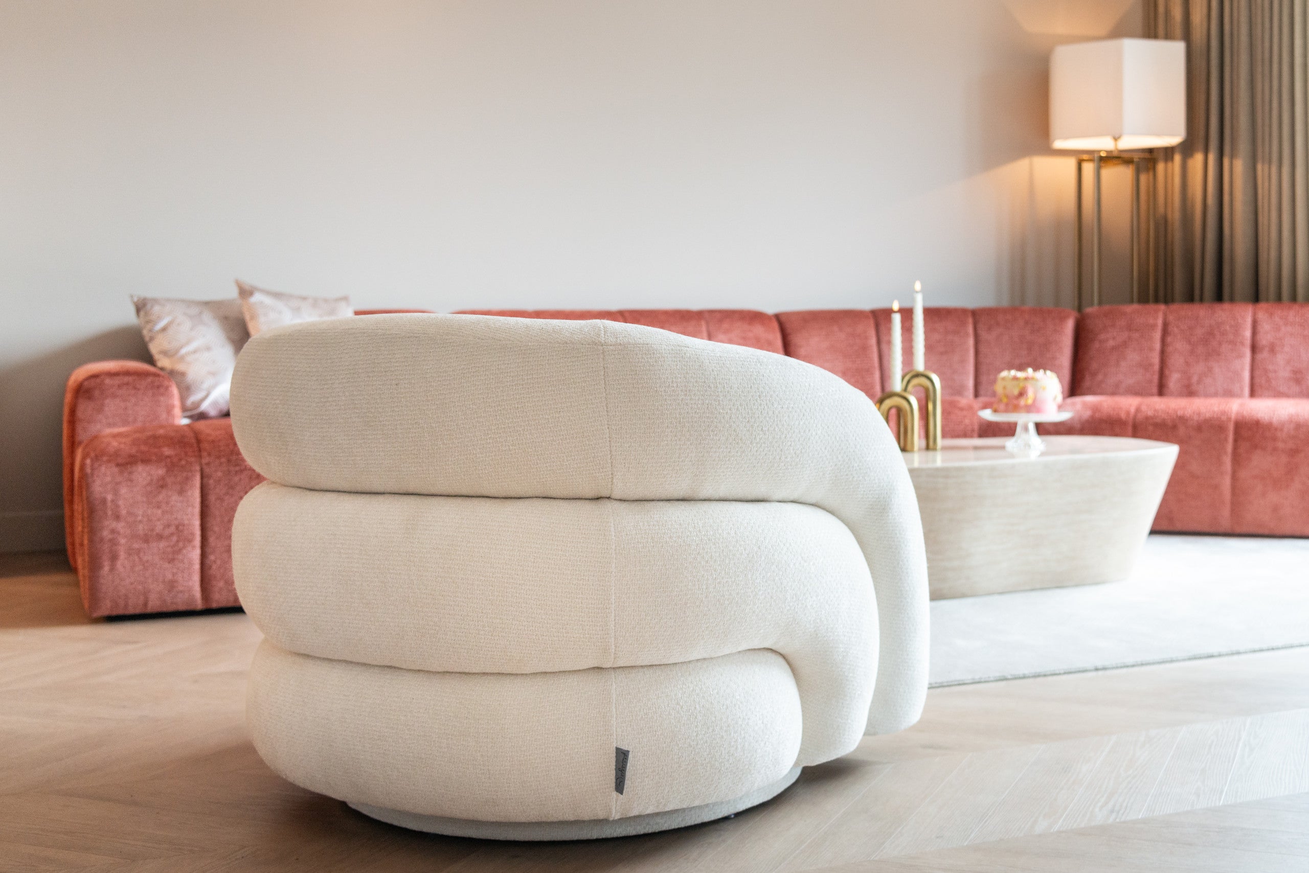 Richmond Interiors Kissen Mindy quadrant cream 50x50