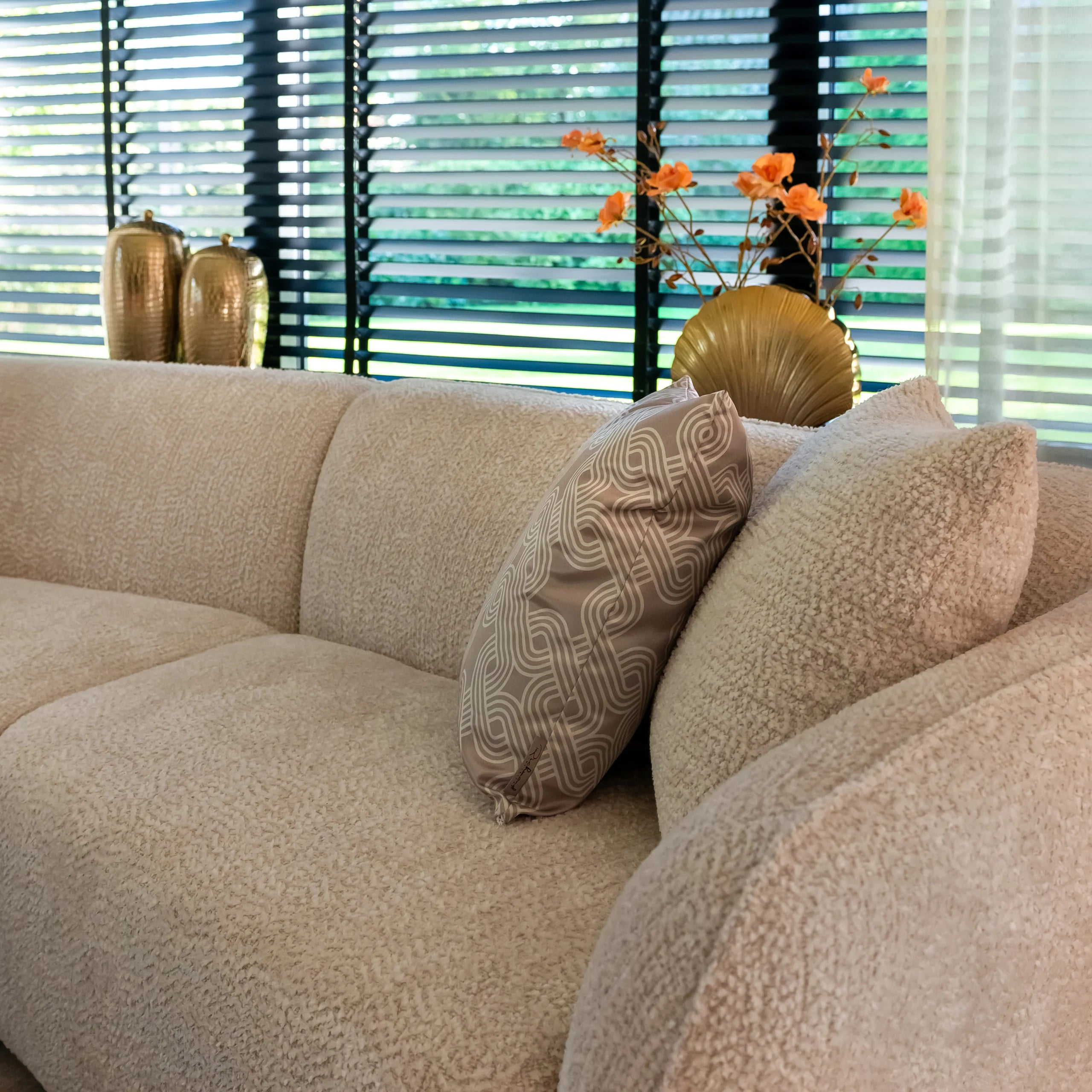 Richmond Interiors Kissen Mindy quadrant cream 50x50 Kissen Richmond Interiors