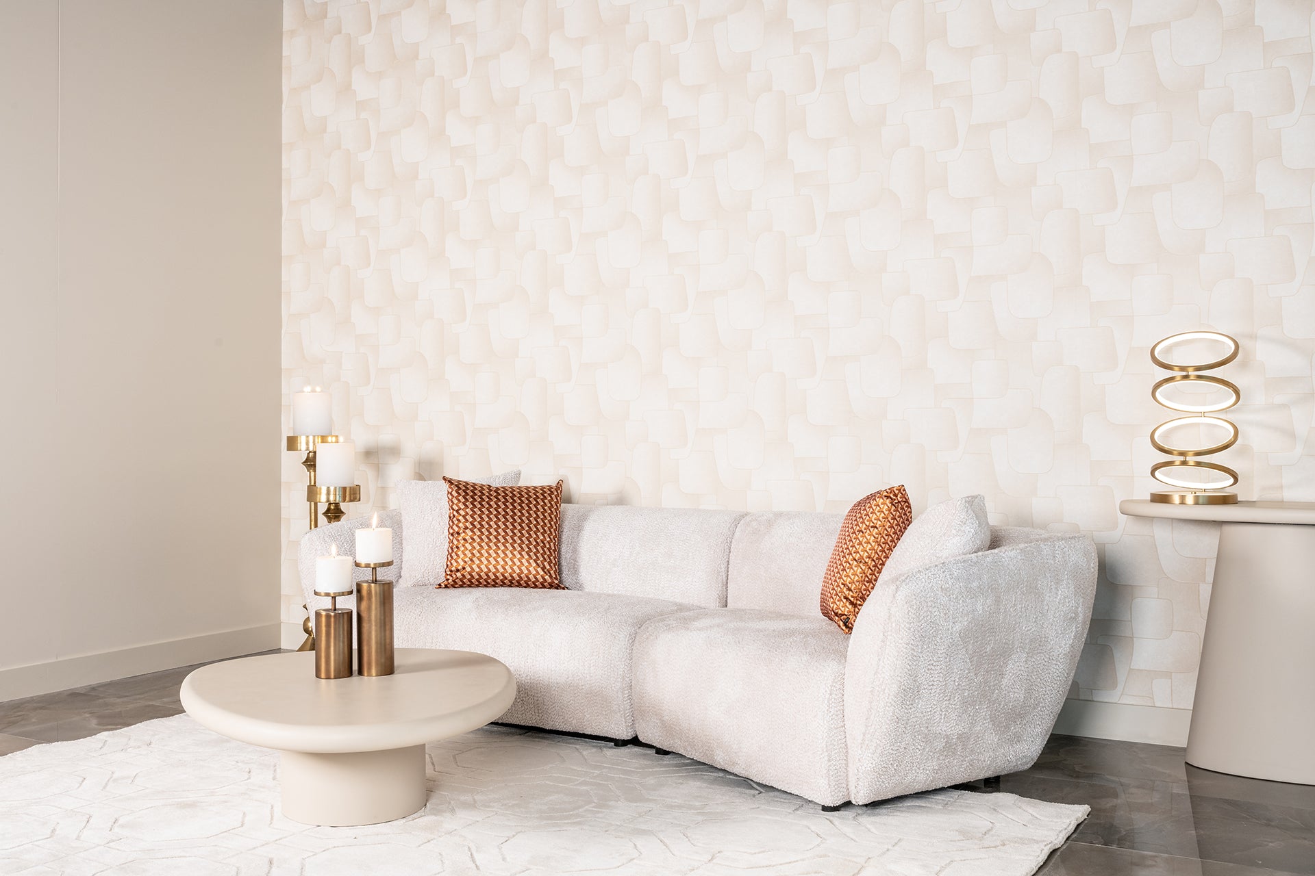 Richmond Interiors Couchtisch Clayton beige Couchtisch rund Richmond Interiors