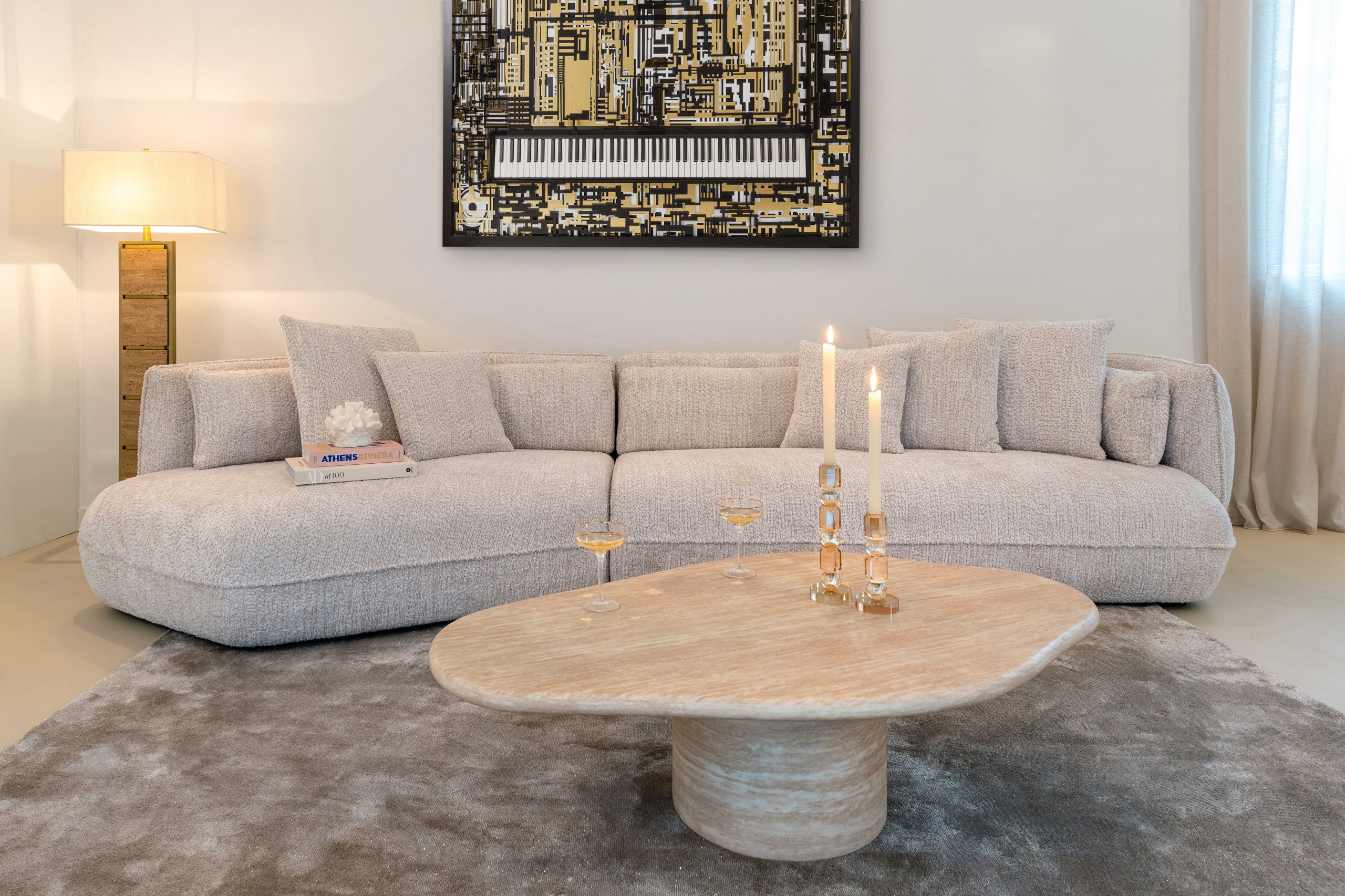 Richmond Interiors Couchtisch Fictus beige 130