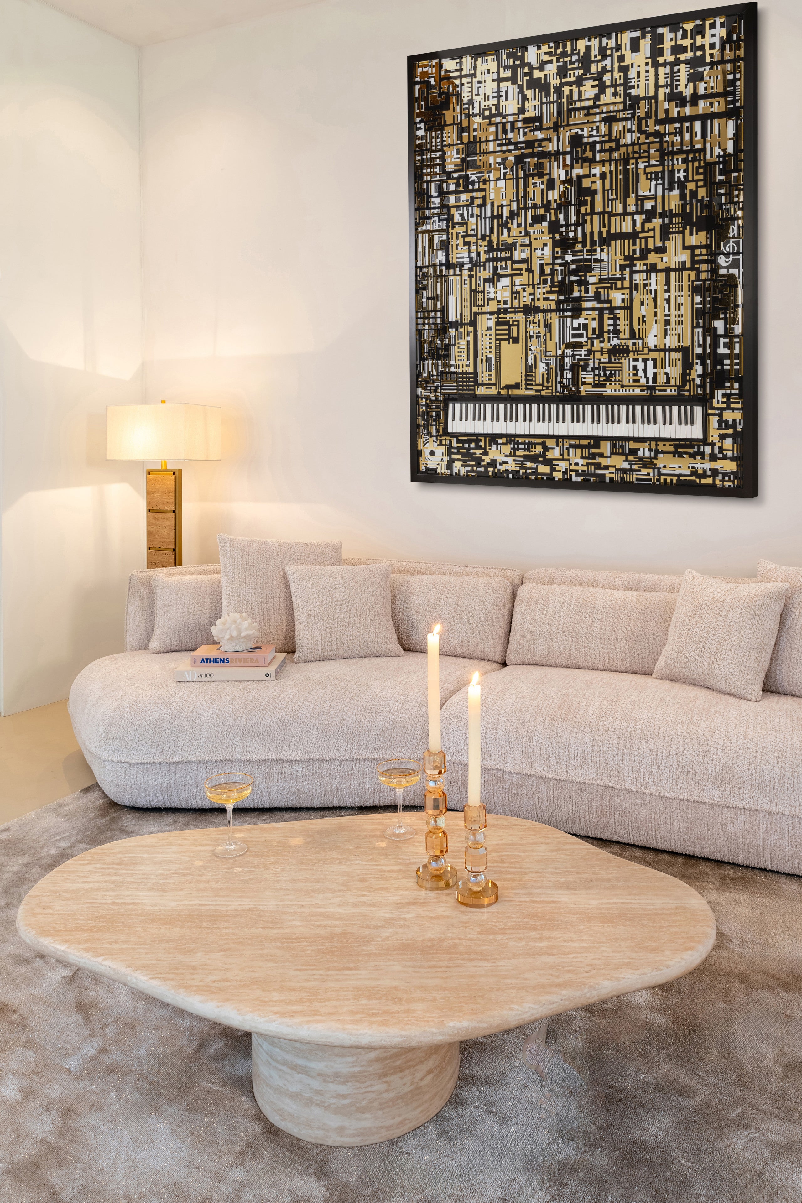 Richmond Interiors Couchtisch Fictus beige 130