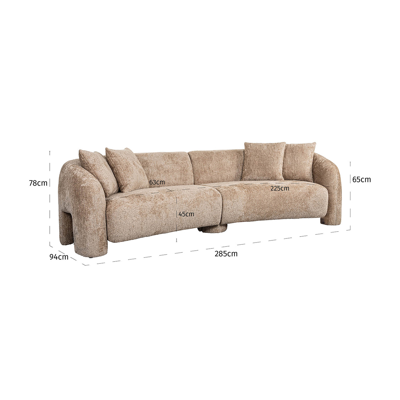 Richmond Interiors Sofa Milania lovely beige (Be Lovely 170 Beige) 3-Sitzer Sofa Richmond Interiors