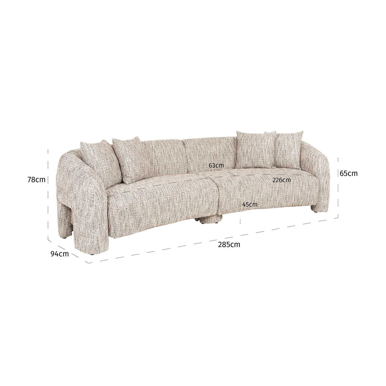 Richmond Interiors Sofa Milania trendy nature (Be Trendy 01 Nature) 3-Sitzer Sofa Richmond Interiors