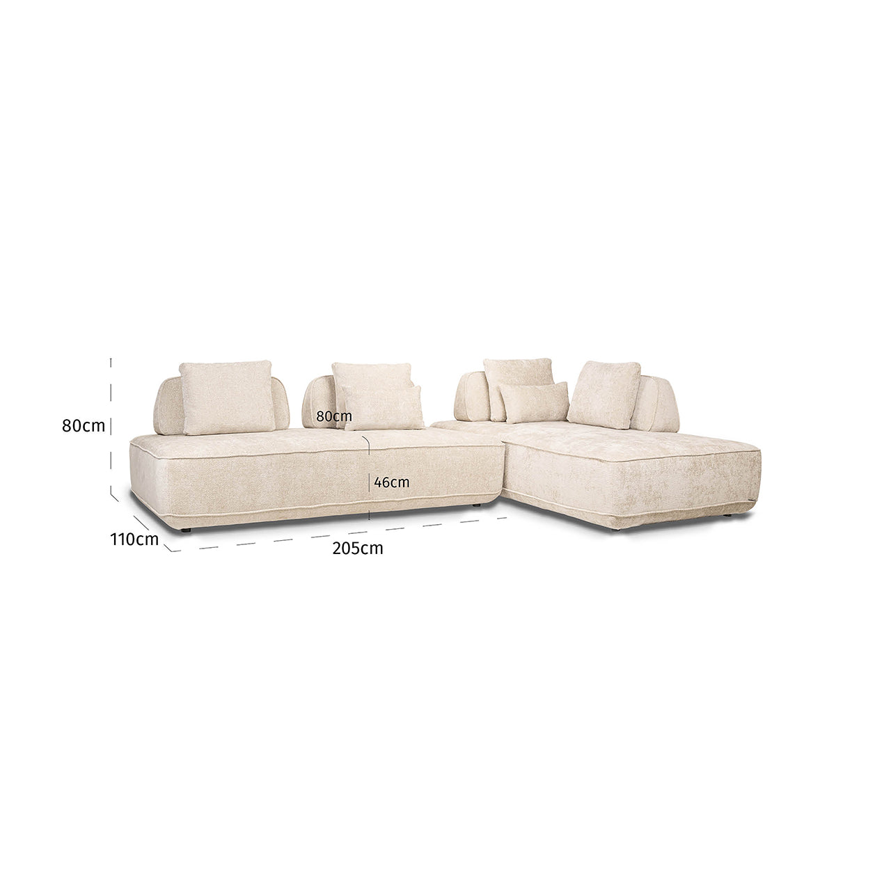Richmond Interiors Sofa Tudor mit abnehmbarer Rückenlehne cream unicorn (Unicorn 11 cream) Modul-Sofa Richmond Interiors