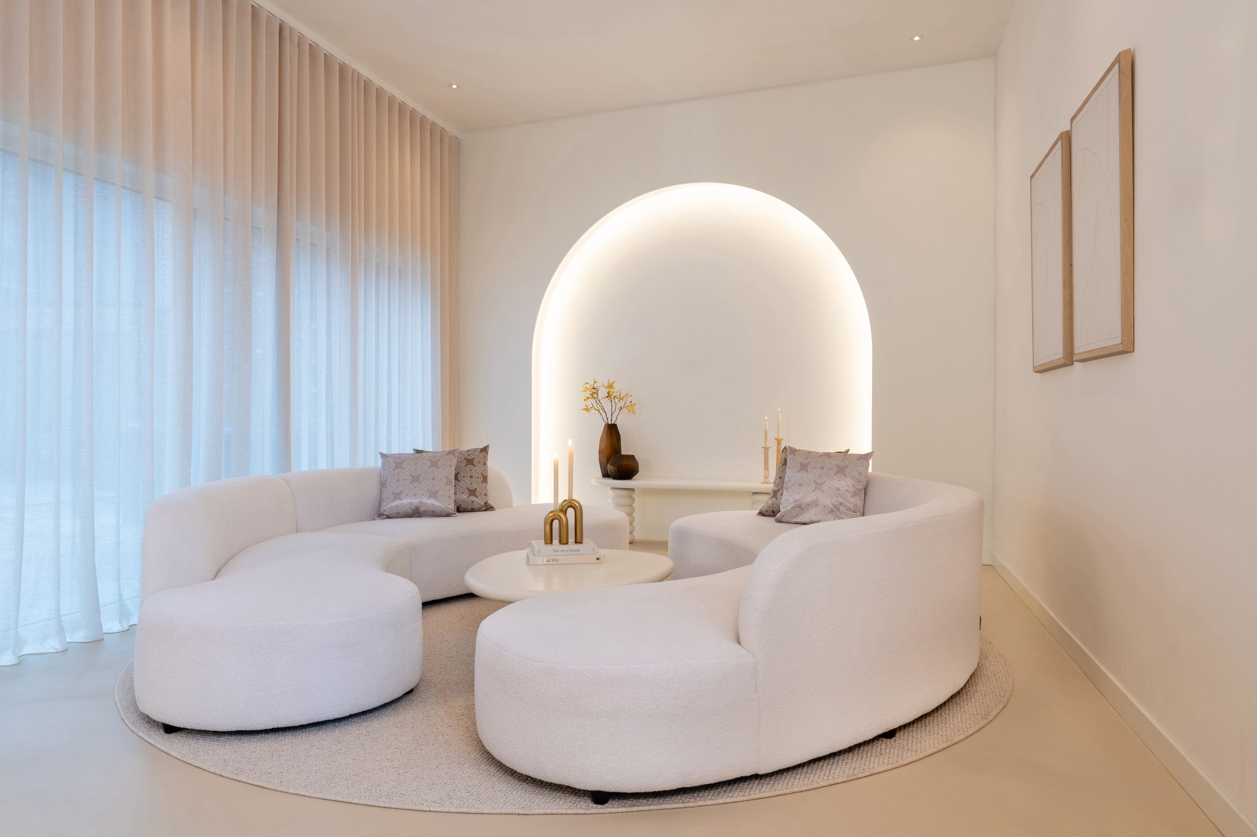 Richmond Interiors Couchtisch Bloomstone white 110x90 Couchtisch Richmond Interiors