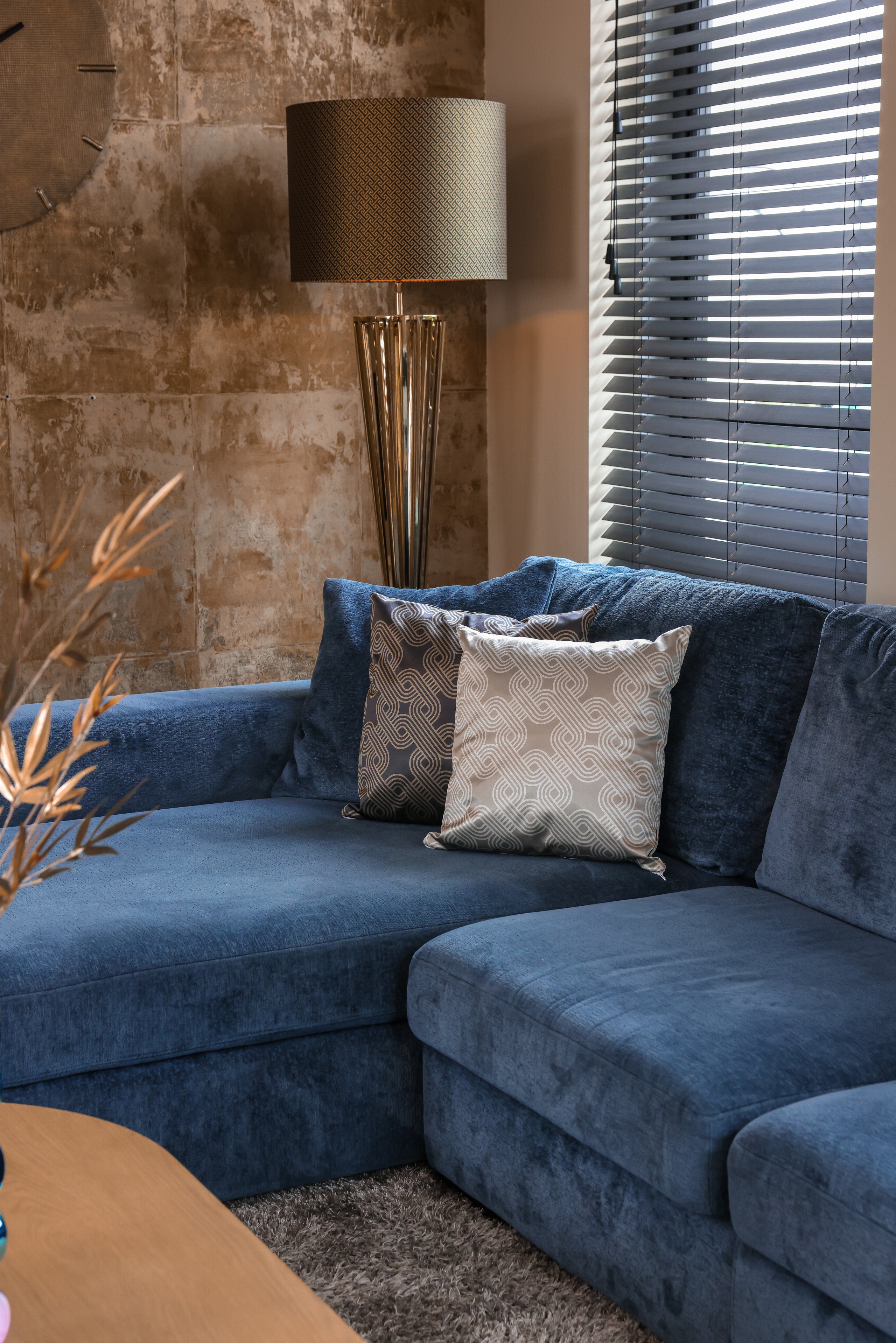 Richmond Interiors Kissen Mindy quadrant cream 50x50