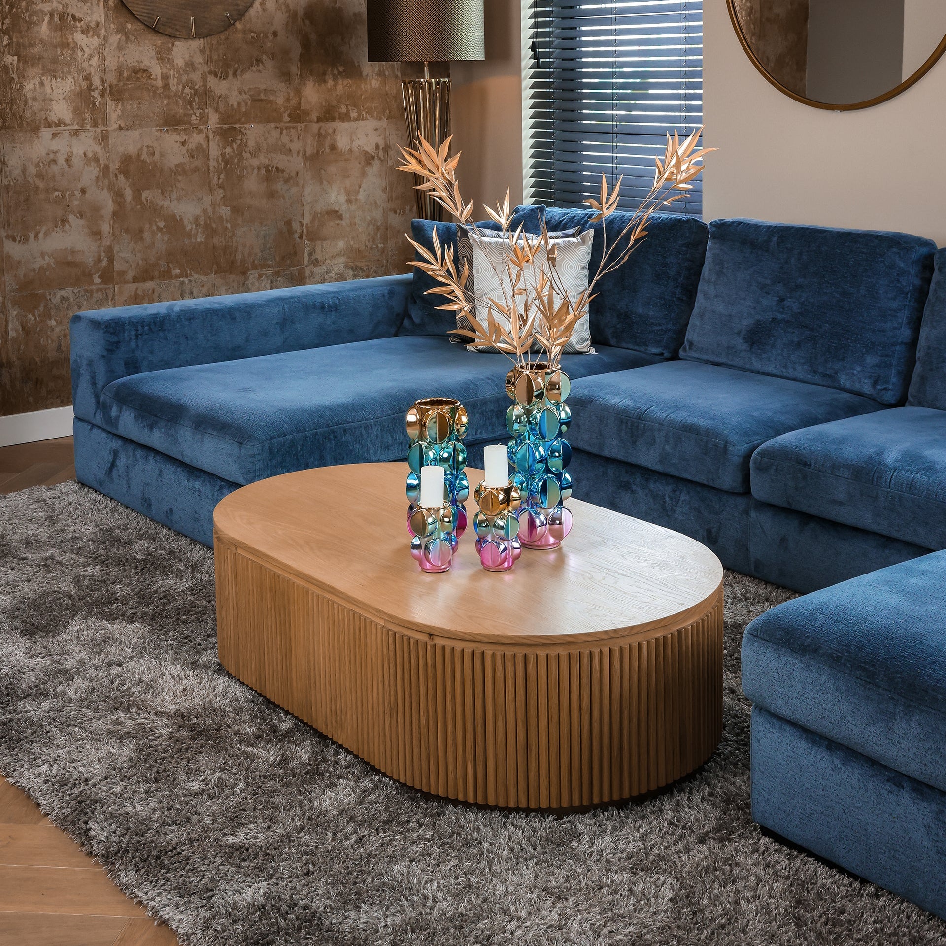 Richmond Interiors Couchtisch Belfort Kapsel Couchtisch oval Richmond Interiors