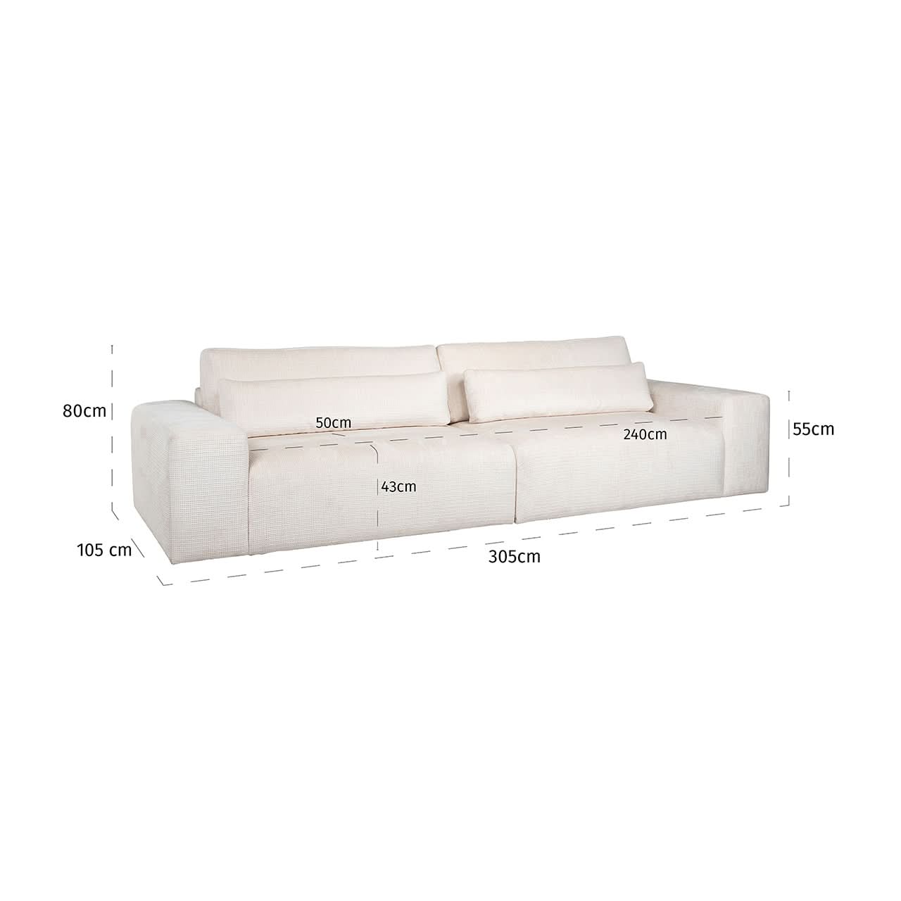 Richmond Interiors Couch Lund 4-Sitzer Modul-Sofa Richmond Interiors