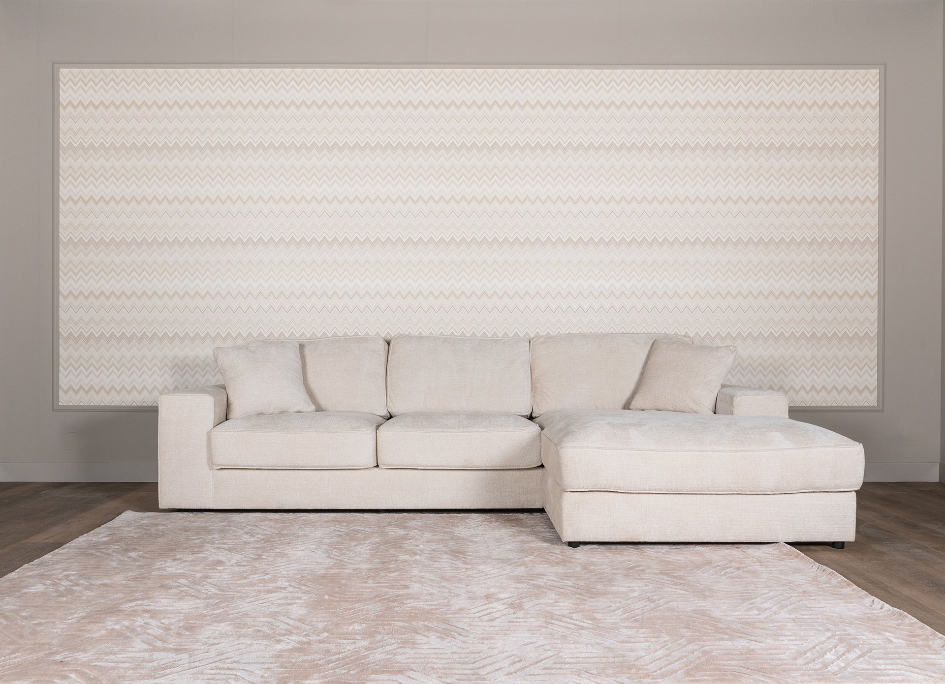 Richmond Interiors Sofa Santos Lounge links + 2,5-Sitzer beige niagara 3-Sitzer Sofa Richmond Interiors