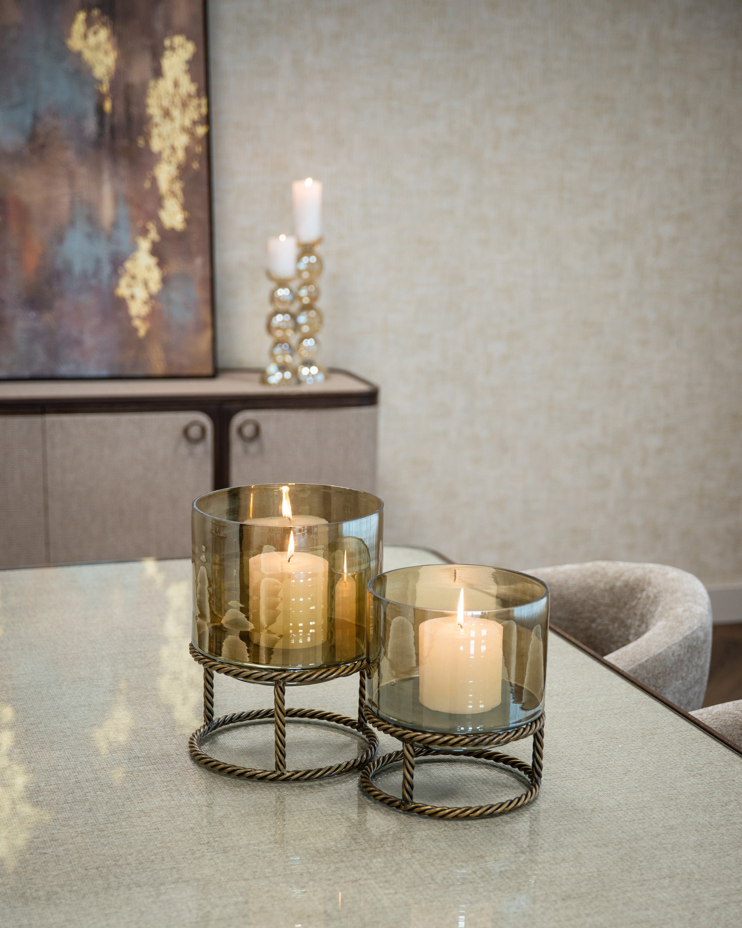 Richmond Interiors Esstisch Willox beige 235 including glass Esstisch Richmond Interiors