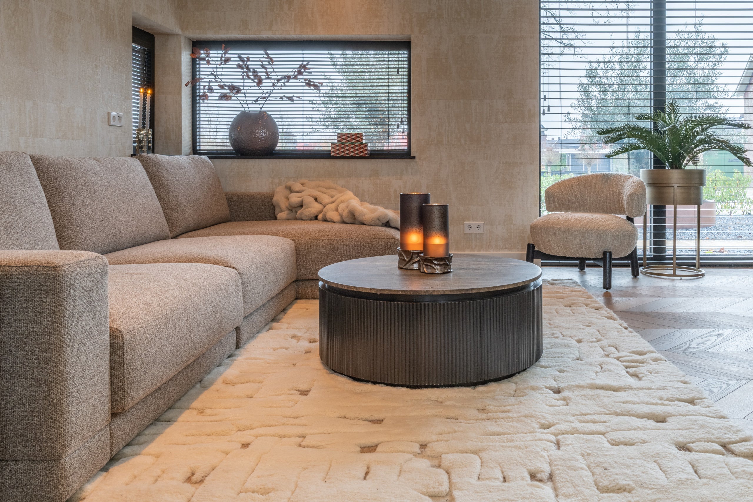Richmond Interiors Sofa Trentino cayenne brown 3,5-seater + lounge left or right Sofa Richmond Interiors