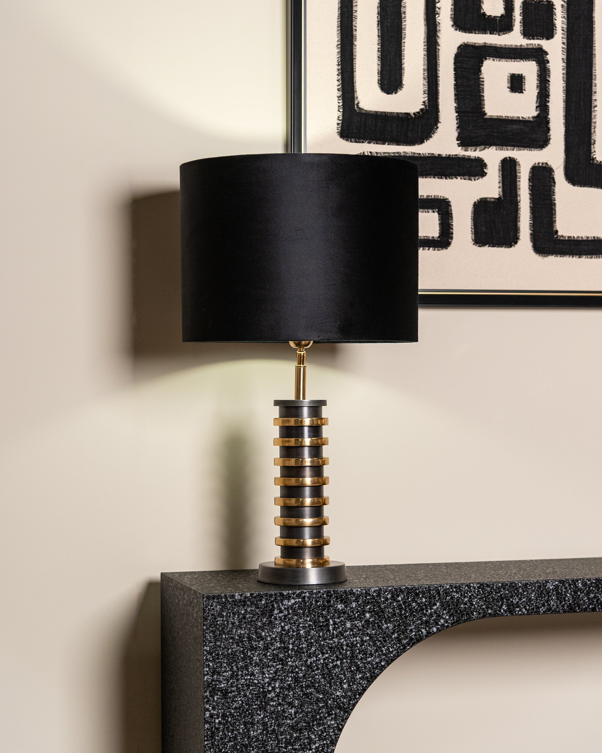 Richmond Interiors Konsolentisch Bazel (Black/gold) Konsolentisch Richmond Interiors