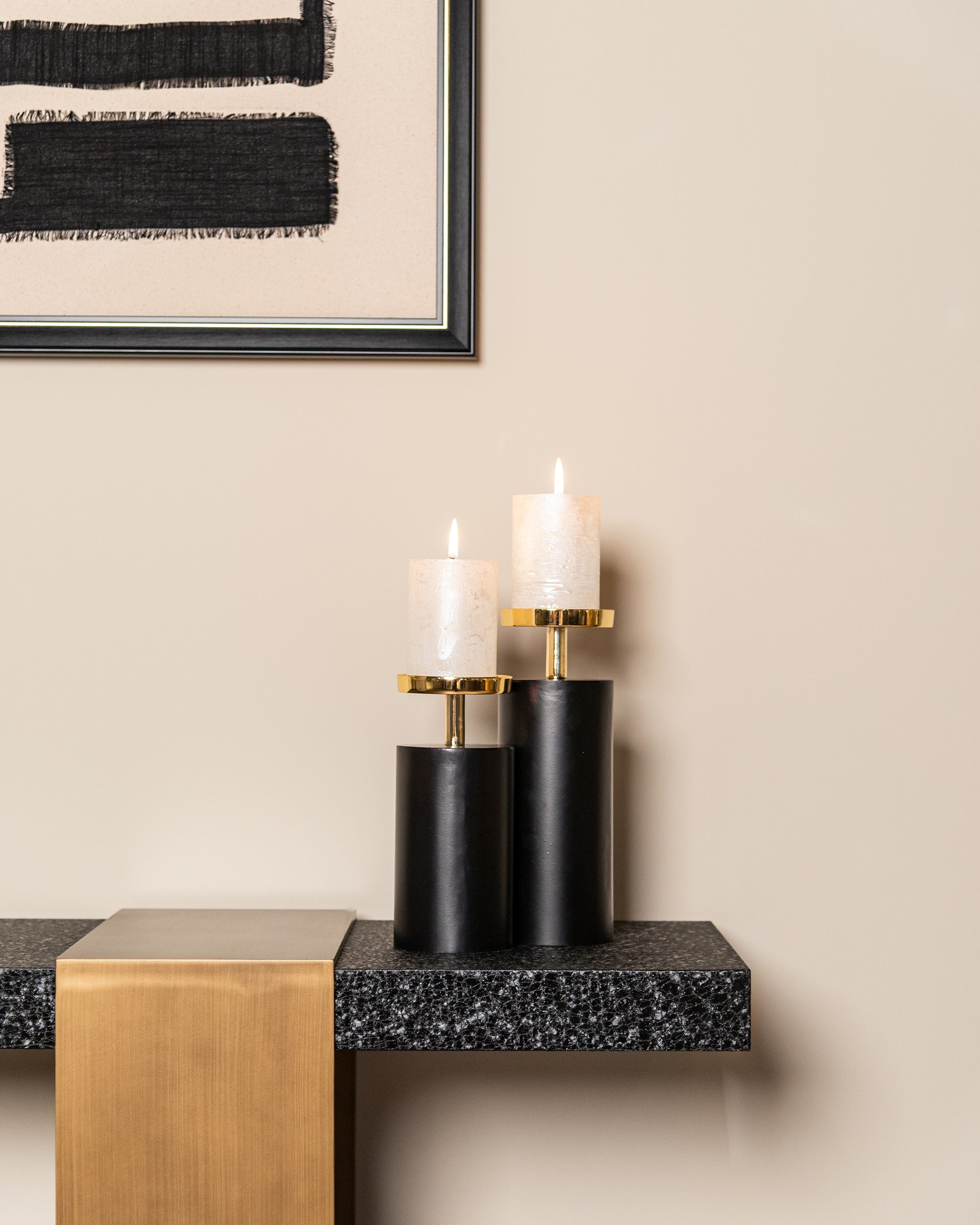Richmond Interiors Konsolentisch Bazel (Black/gold) Konsolentisch Richmond Interiors