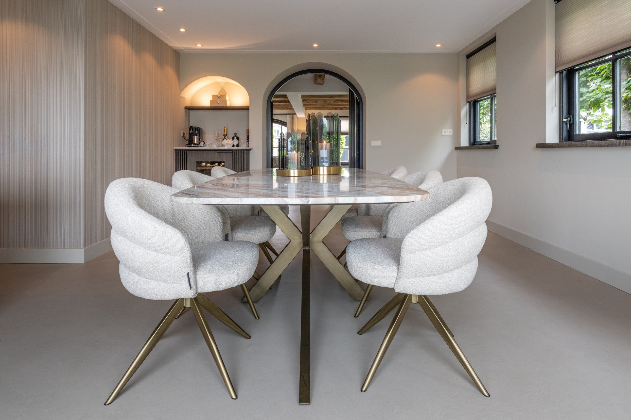 Richmond Interiors Esstisch Bottega Blush beige danish oval 220 Esstisch Richmond Interiors