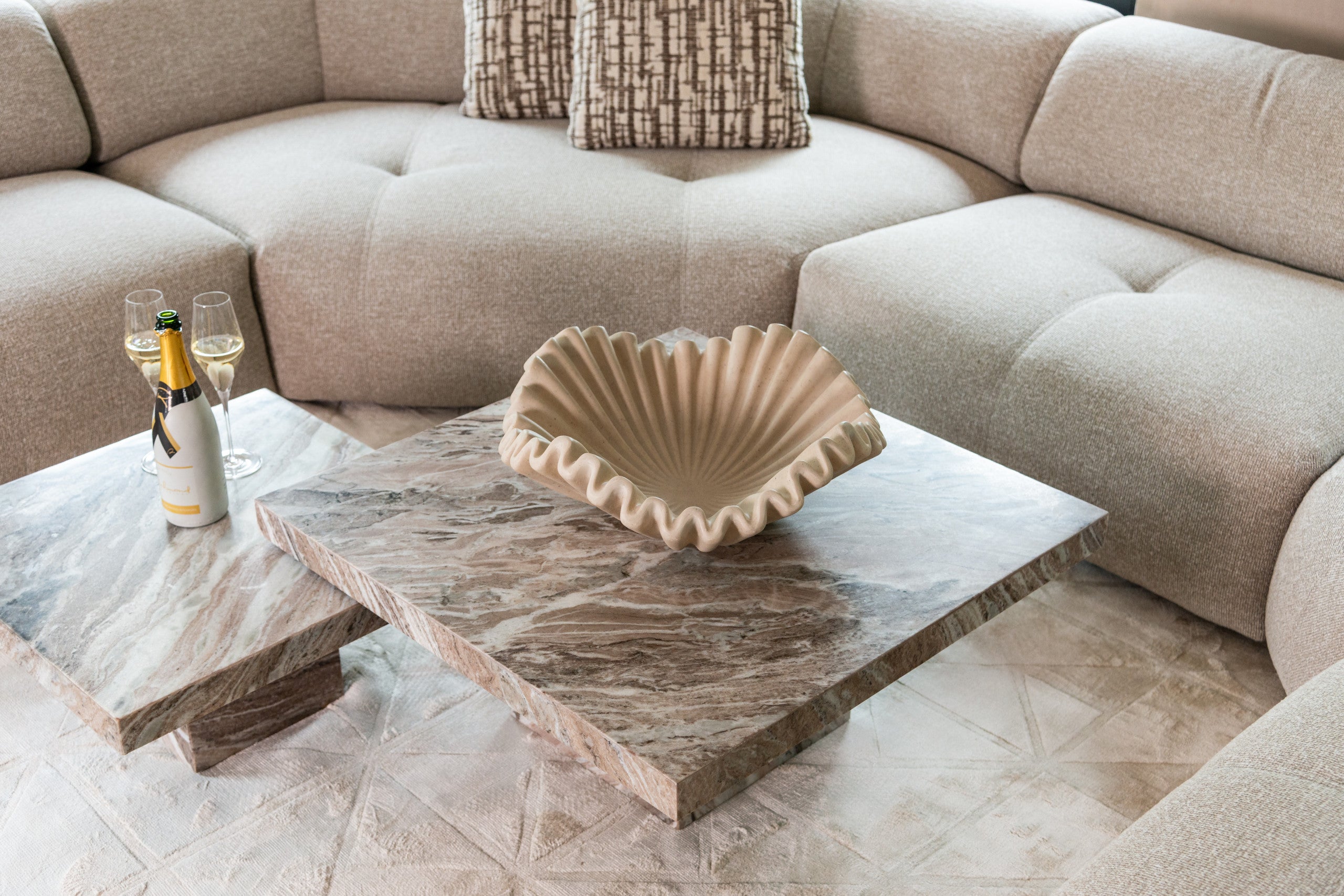 Richmond Interiors Couchtisch Rashford Blush beige (Set of 2) Couchtisch Richmond Interiors