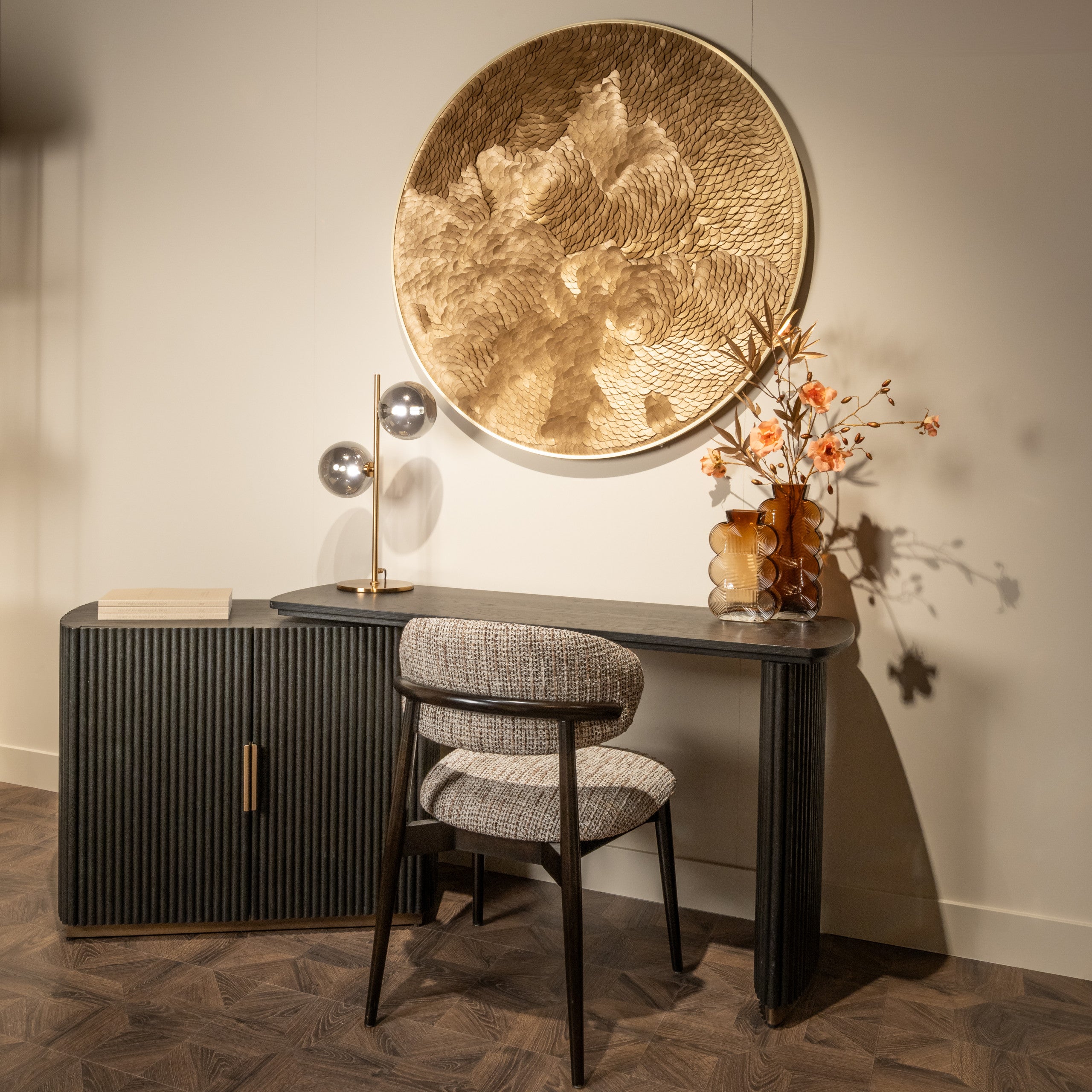 Richmond Interiors Wandkunst Bloom gold