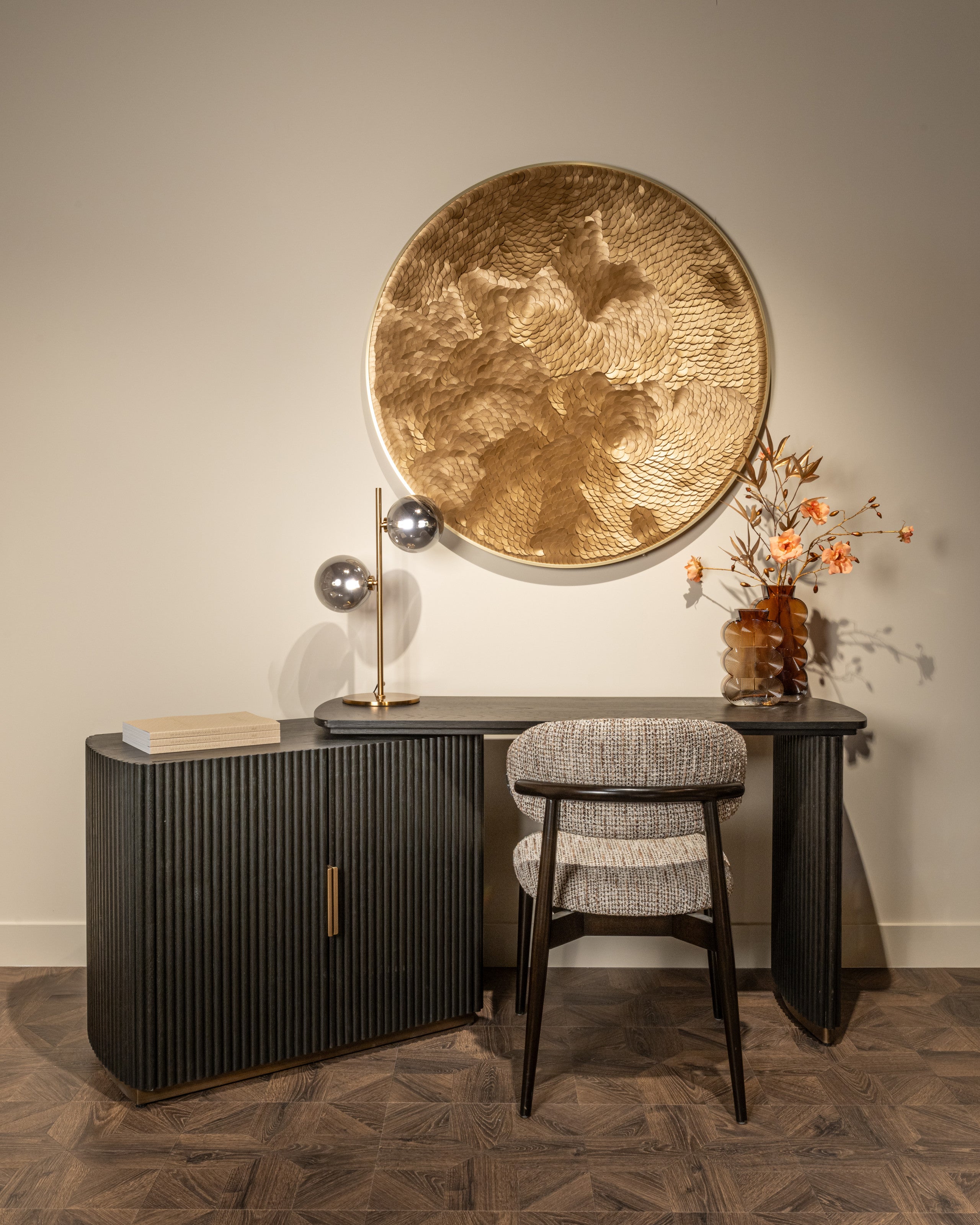 Richmond Interiors Wandkunst Bloom gold