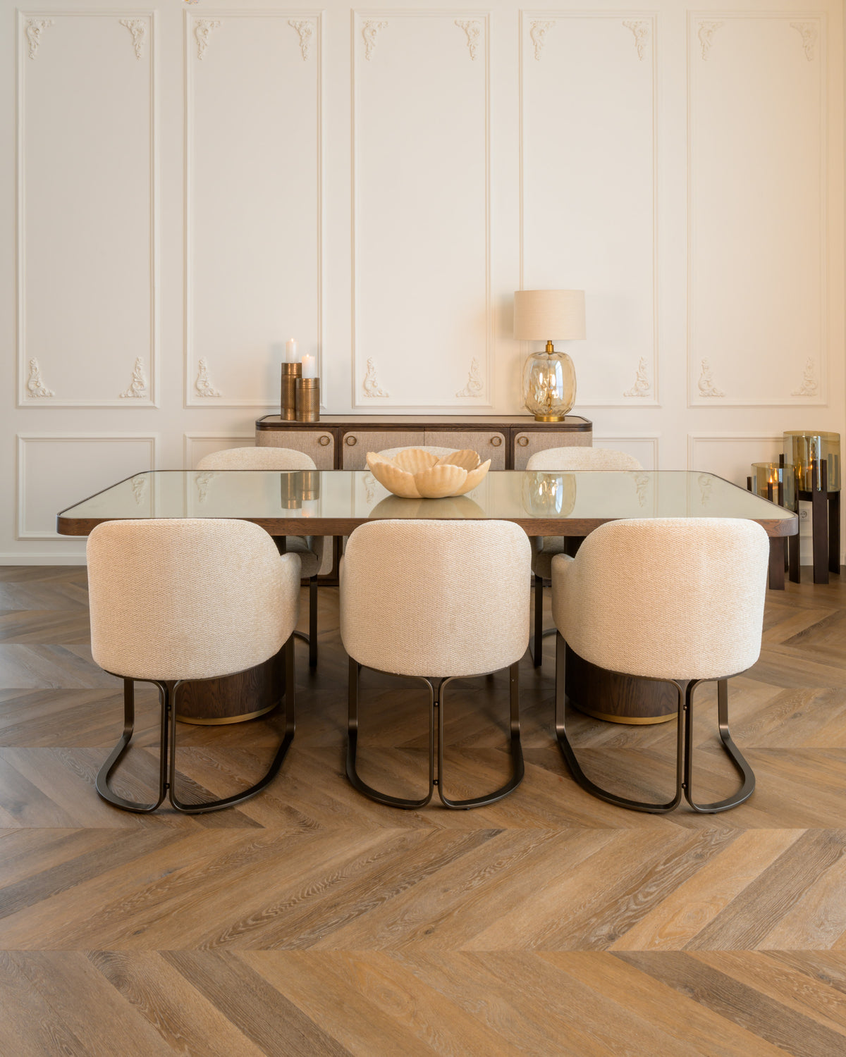 Richmond Interiors Windlicht Reese walnut large Richmond Interiors