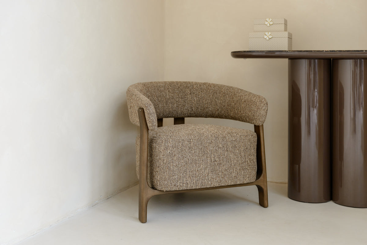 Richmond Interiors Lounge Stuhl Dalara brown tweed Richmond Interiors