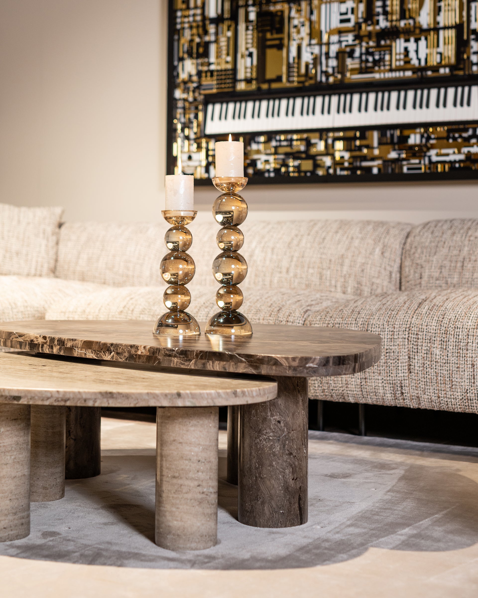 Richmond Interiors Couchtisch Nazario 2er-Set (Brown) Couchtisch-Set Richmond Interiors