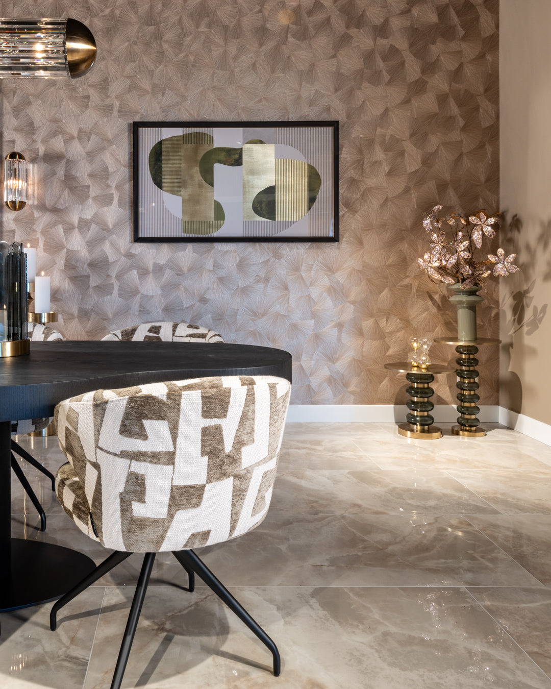 Richmond Interiors Esszimmerstuhl Milly biscotti swivel Richmond Interiors
