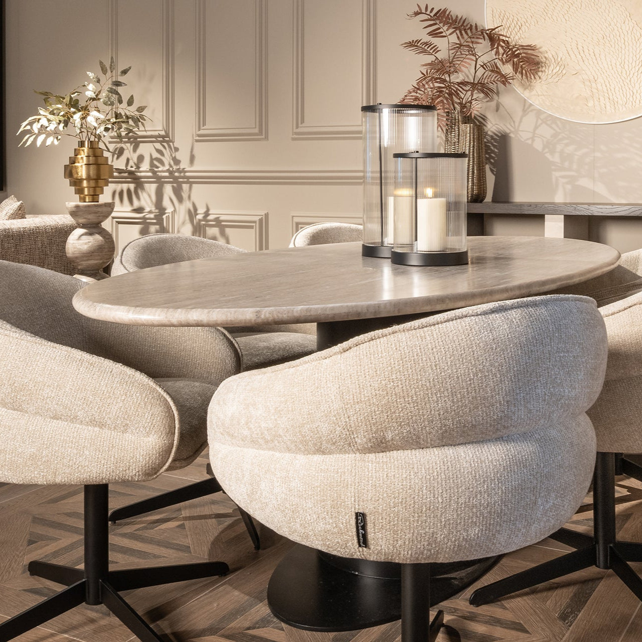 Richmond Interior Esstisch Brodman 200 white Esstisch oval Richmond Interiors