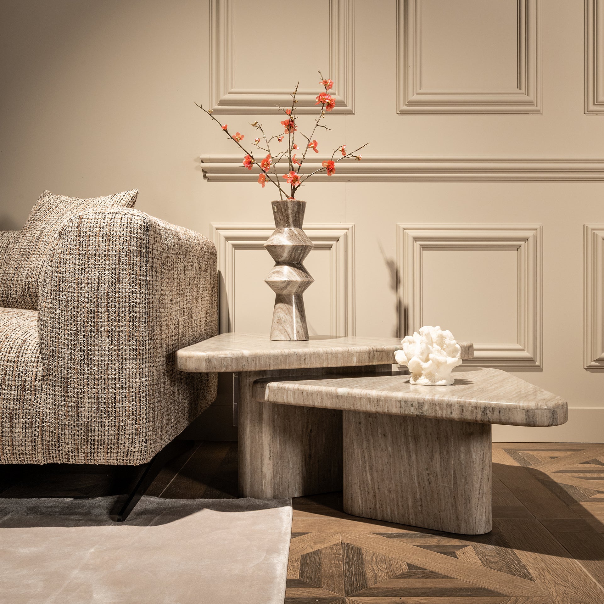Richmond Interiors Couchtisch Dwayne 2er-Set (White) Couchtisch-Set Richmond Interiors