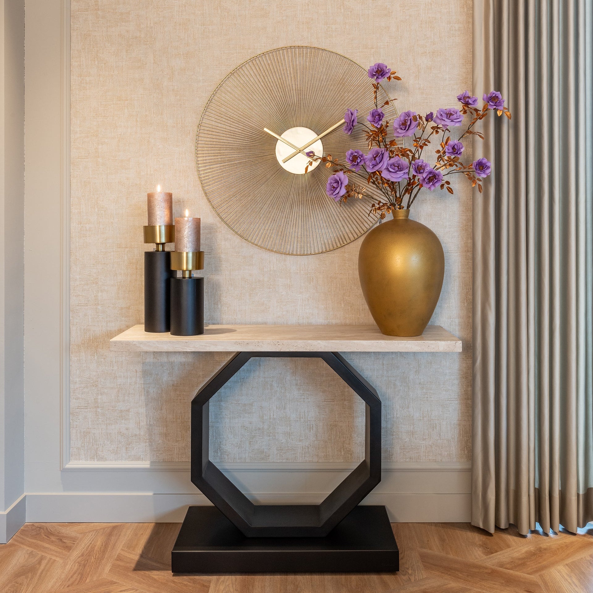 Richmond Interiors Avalon Konsole schwarz Konsolentisch Richmond Interiors