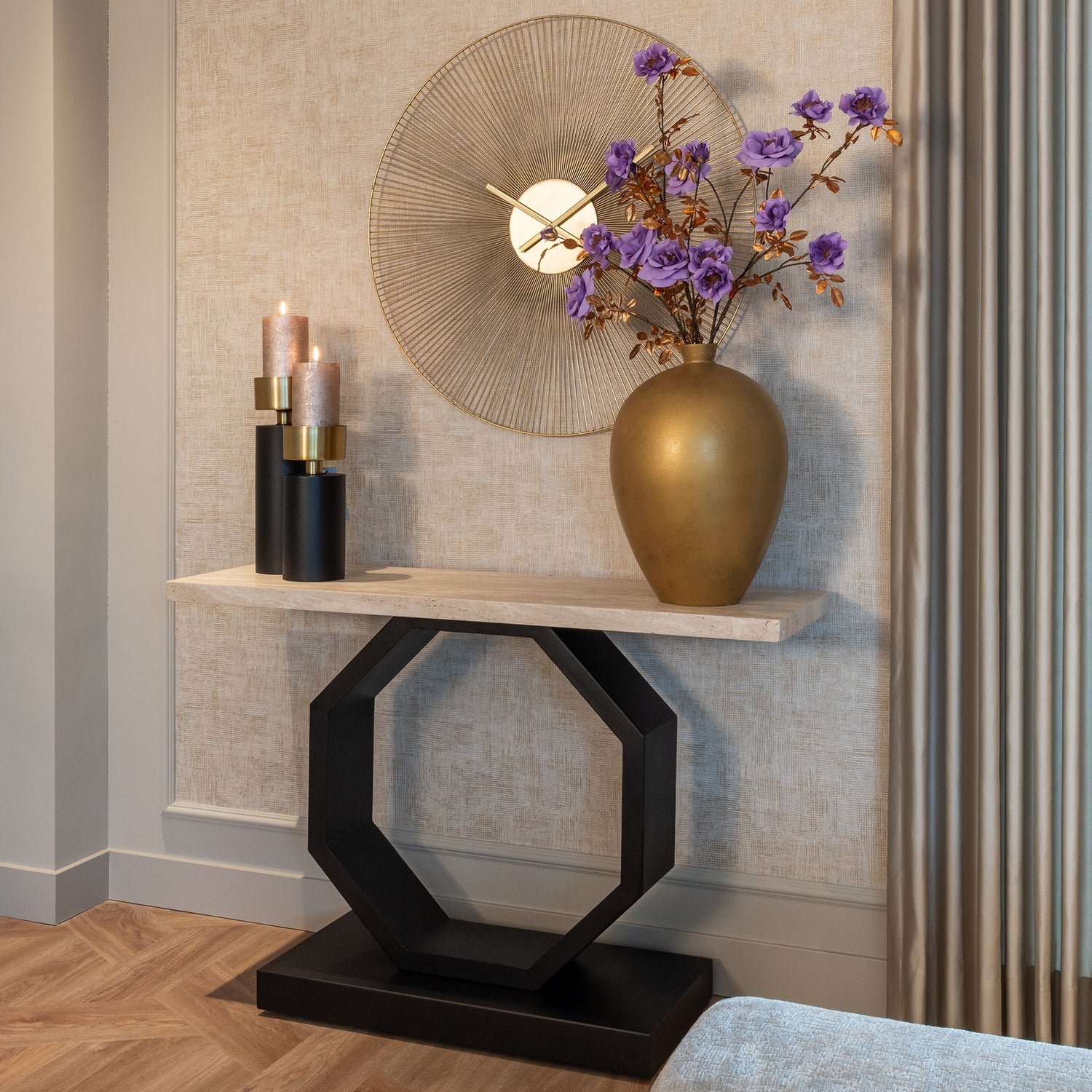 Richmond Interiors Avalon Konsole schwarz Konsolentisch Richmond Interiors