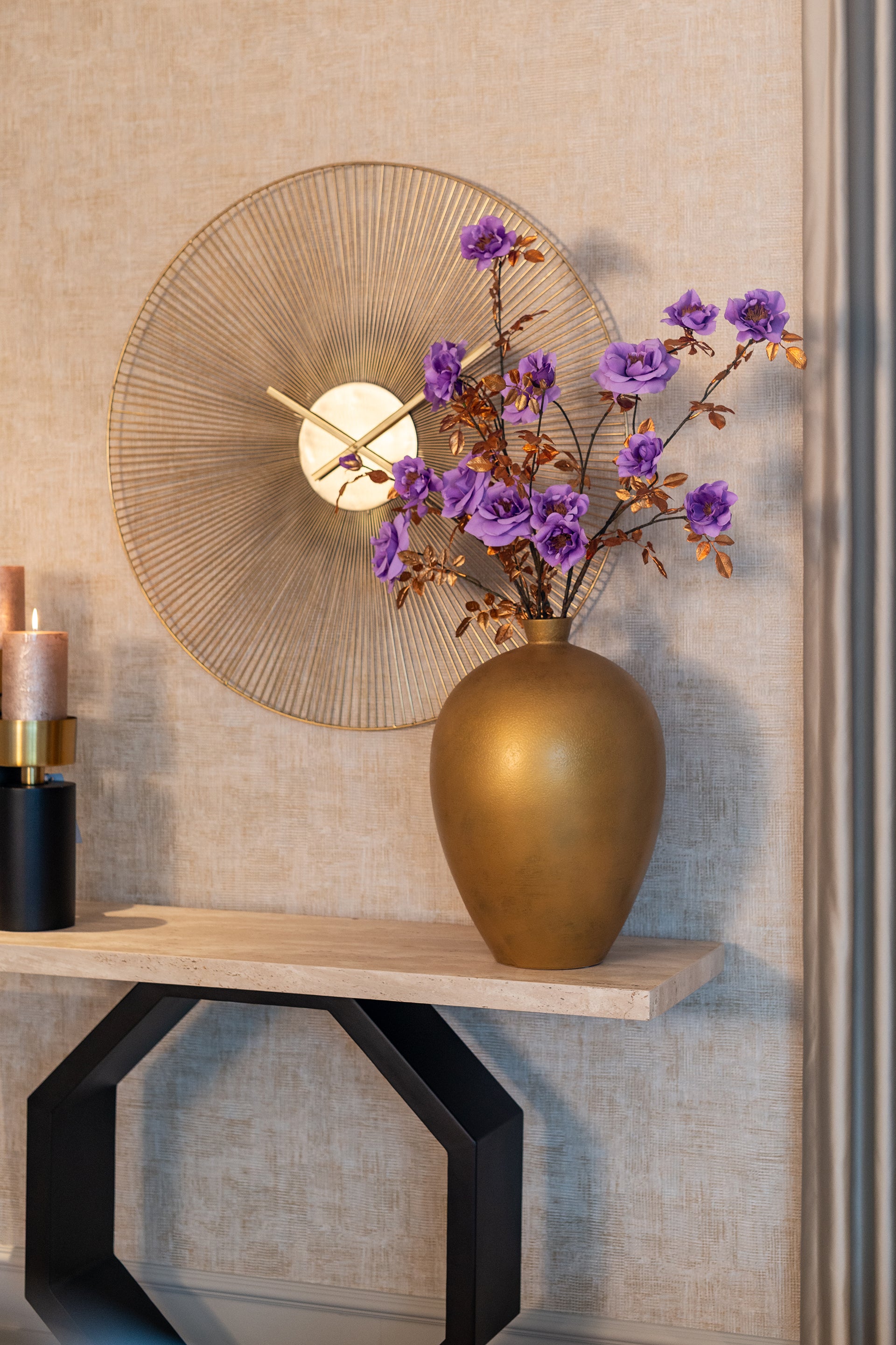 Richmond Interiors Uhr Audrey (Gold) Wanduhr Richmond Interiors