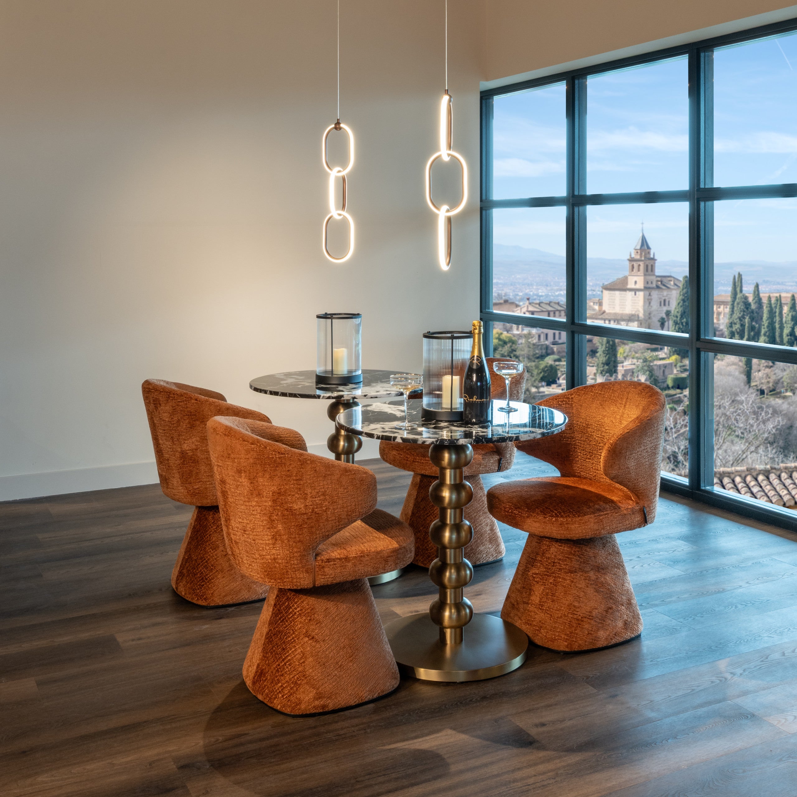 Richmond Interiors Bistro-Tisch Witlox black/gold 75Ø Bistro-Tisch Richmond Interiors