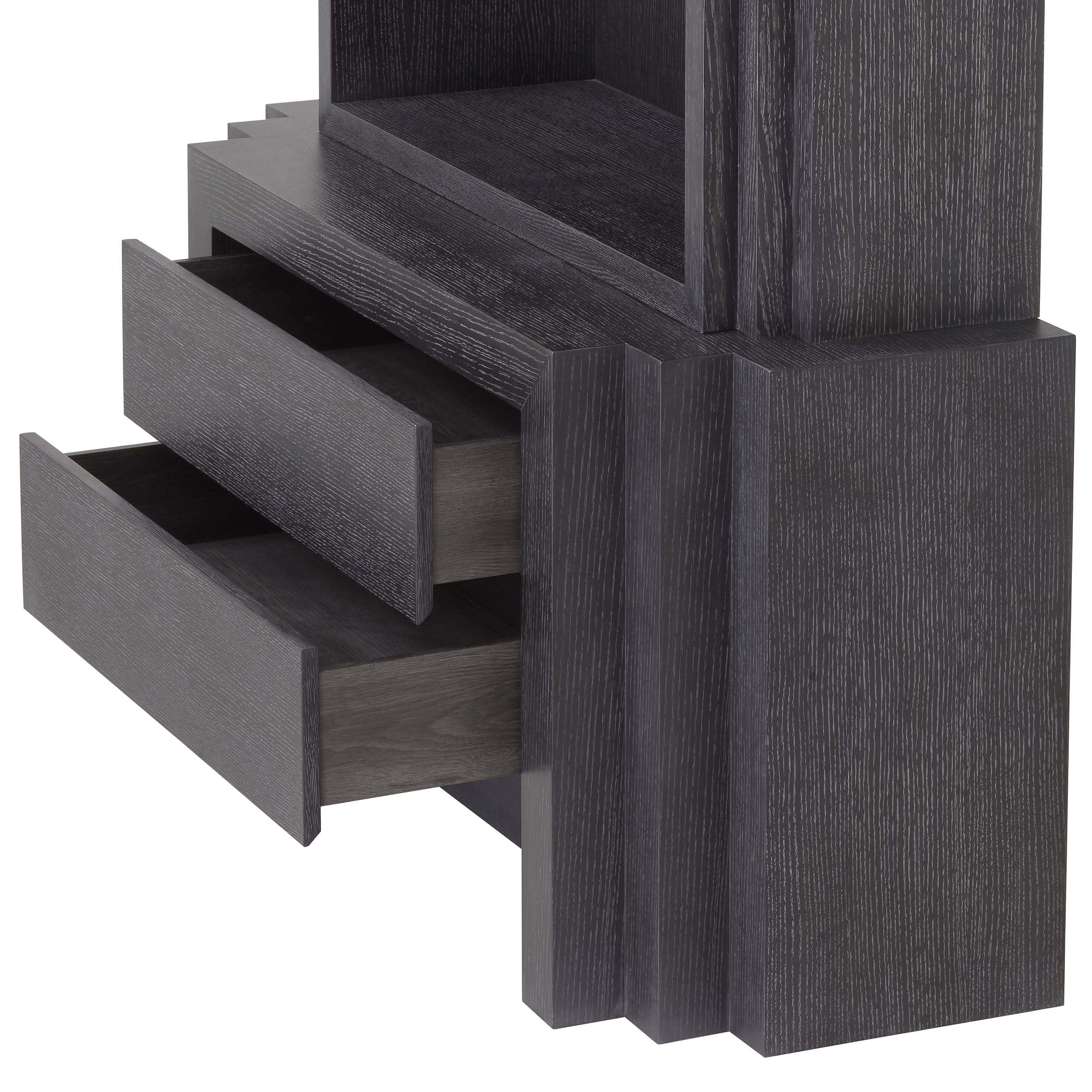 Eichholtz Cabinet Metropolitan S - Charcoal Grey Oak Veneer Kabinett Eichholtz