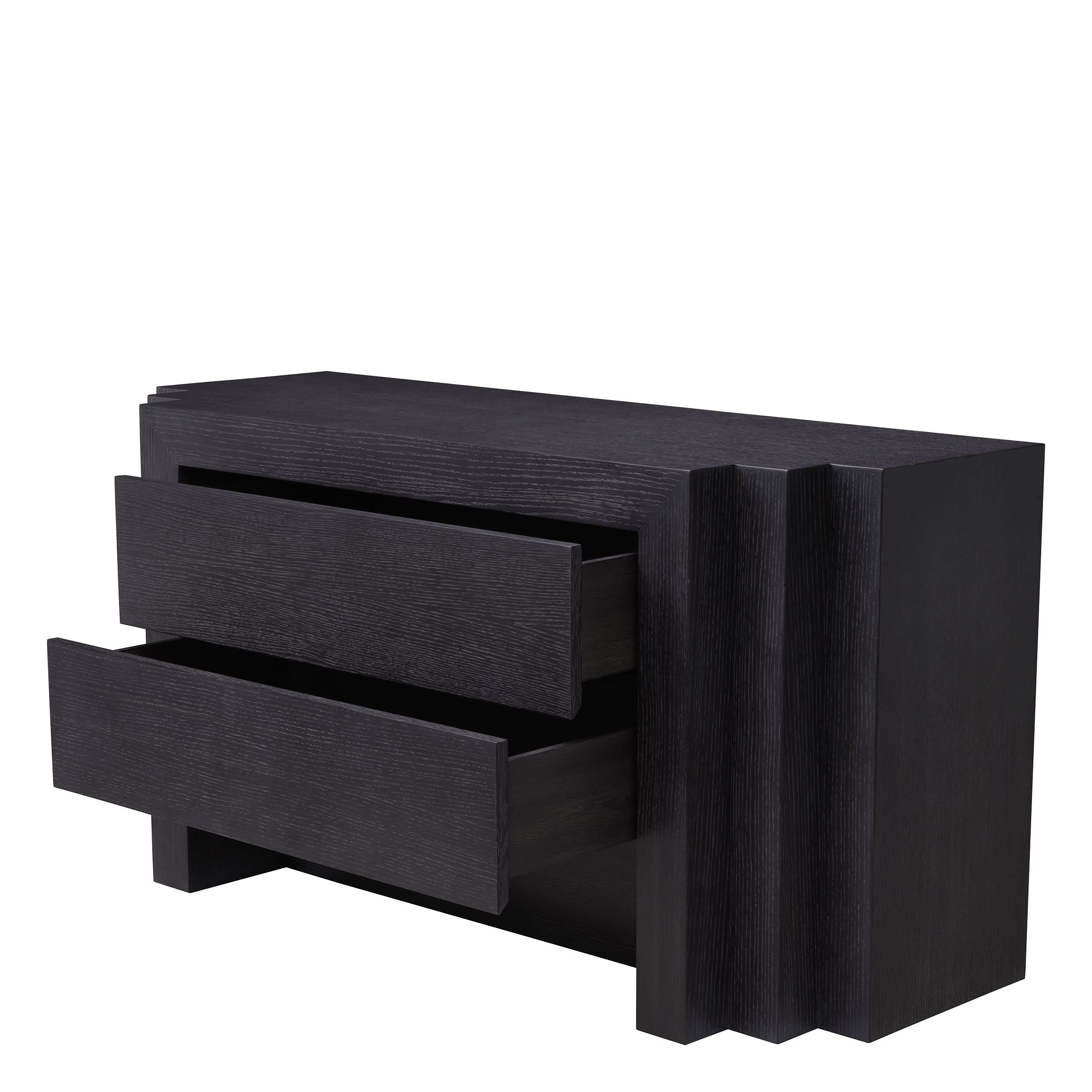 Eichholtz Kommode Metropolitan S - Charcoal Grey Oak Veneer Kommode Eichholtz