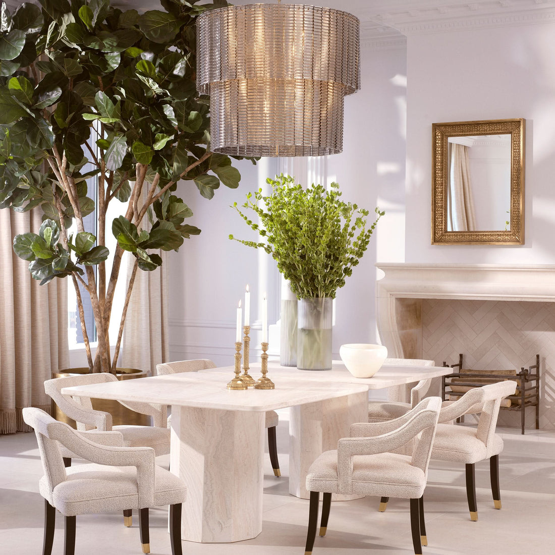 Eichholtz Spiegel Sahure M – Antik-Gold-Finish Wandspiegel Eichholtz