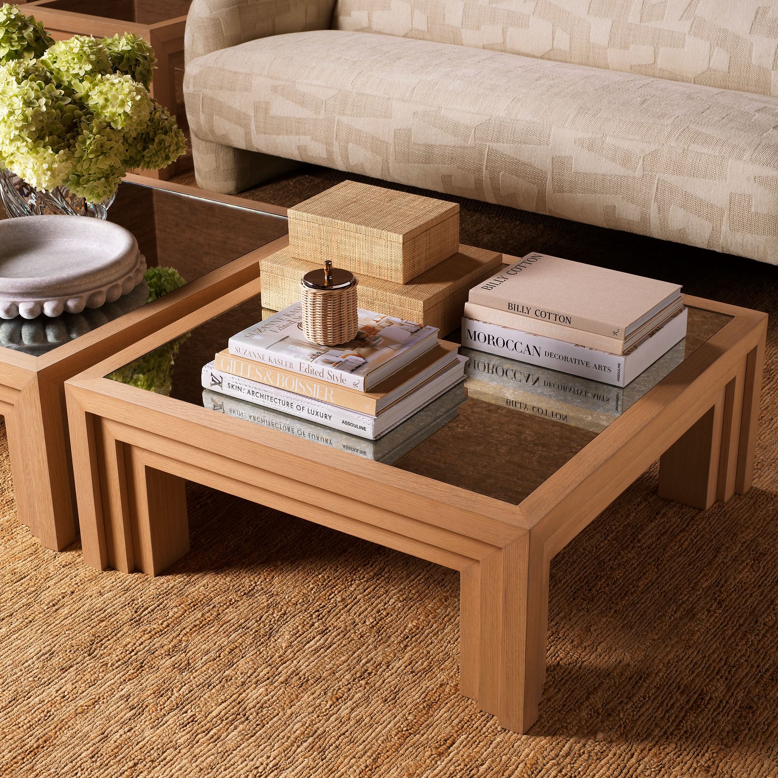 Eichholtz Couchtisch Metropolitan – Natur Eiche mit offener Maserung | Antik-Spiegel Couchtisch eckig Eichholtz