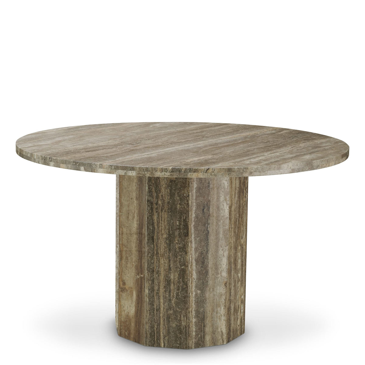 Eichholtz Esstisch Florence – Silver Travertine Esstisch rund Eichholtz