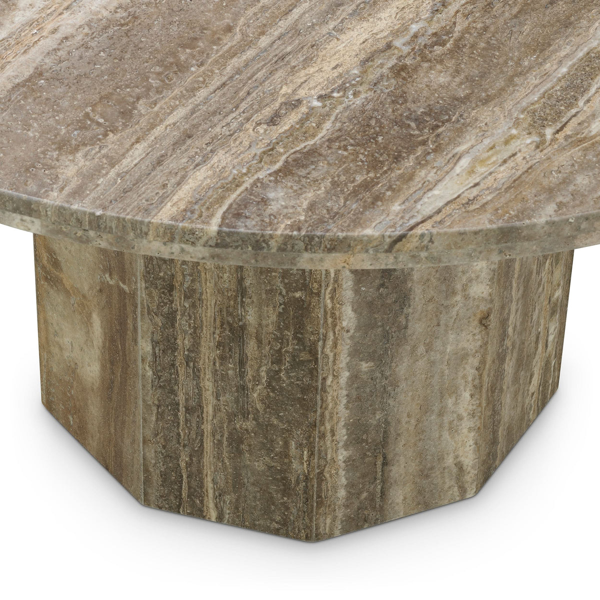 Eichholtz Esstisch Florence – Silver Travertine Esstisch rund Eichholtz