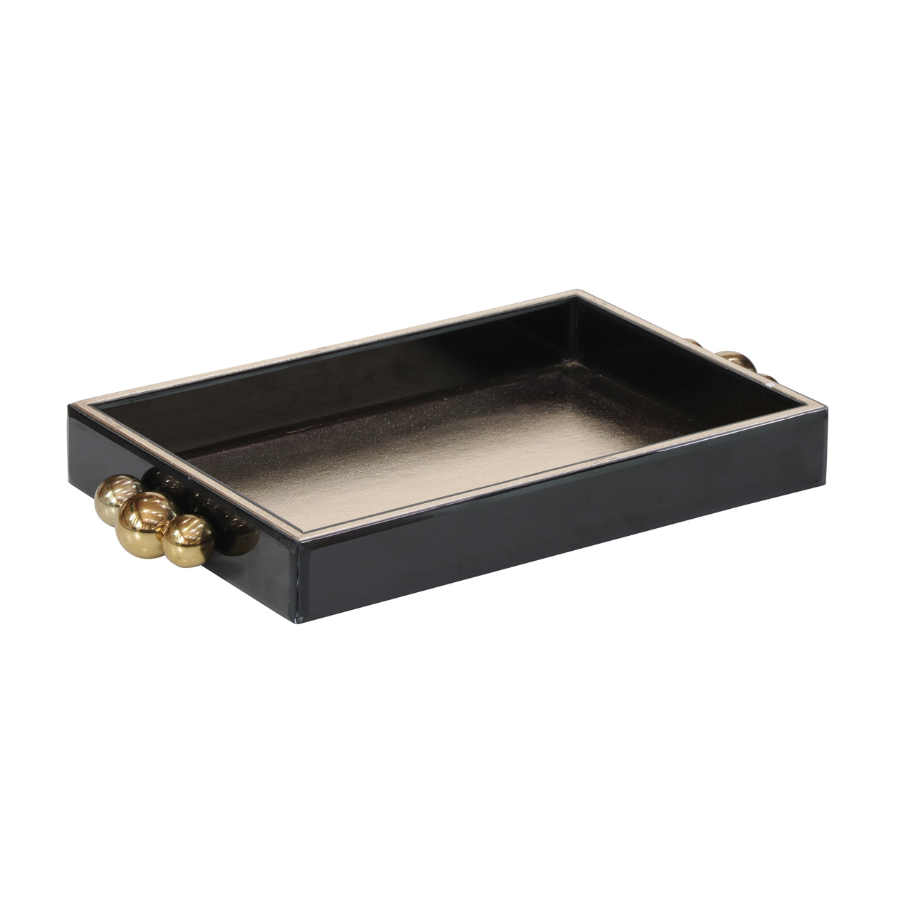 Richmond Interiors Tablett Liv black/gold