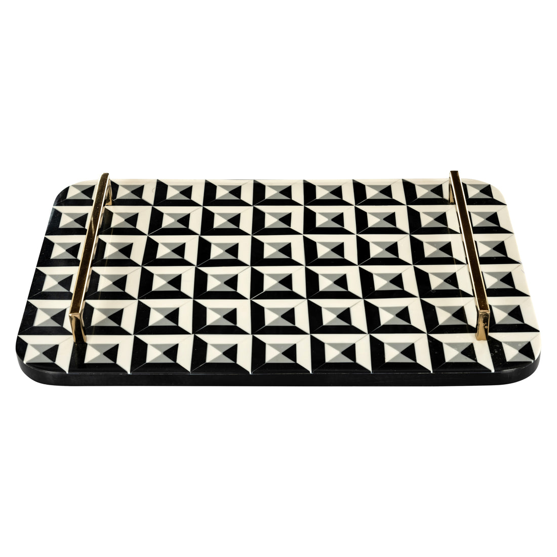 Richmond Interiors Tablett Birte black/white