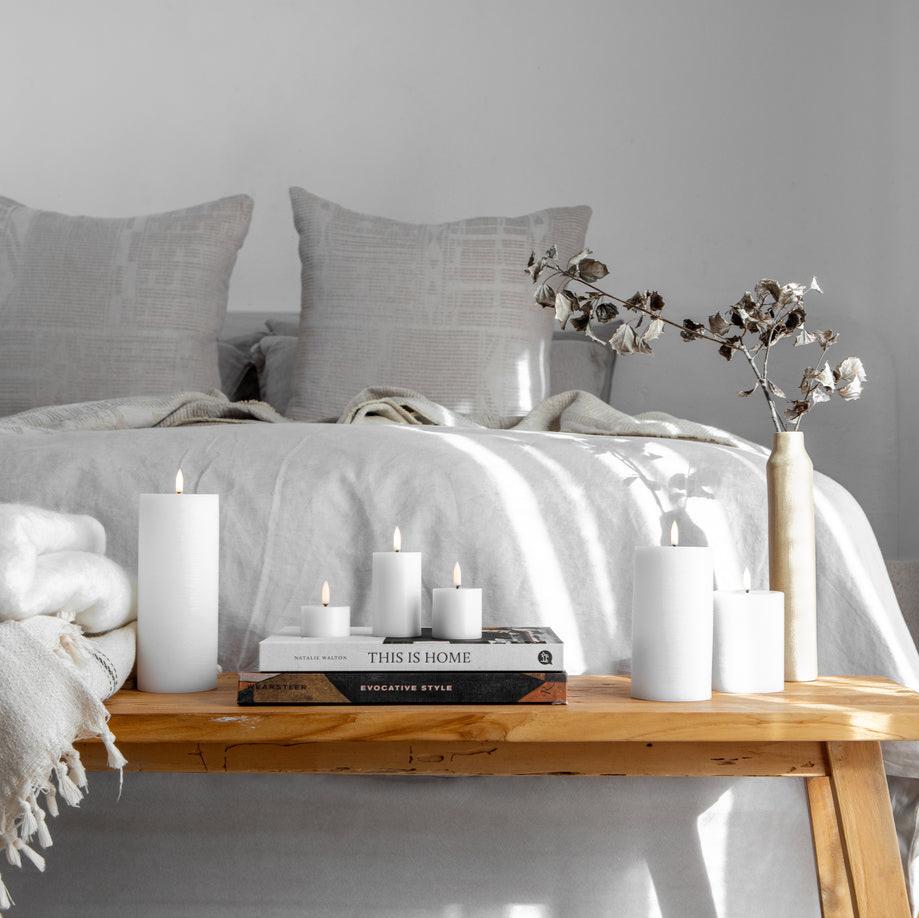 Uyuni Lighting Melted LED Kerze – Rustic Nordic White (7,8 x 20,3 cm) LED Kerze Uyuni Lighting