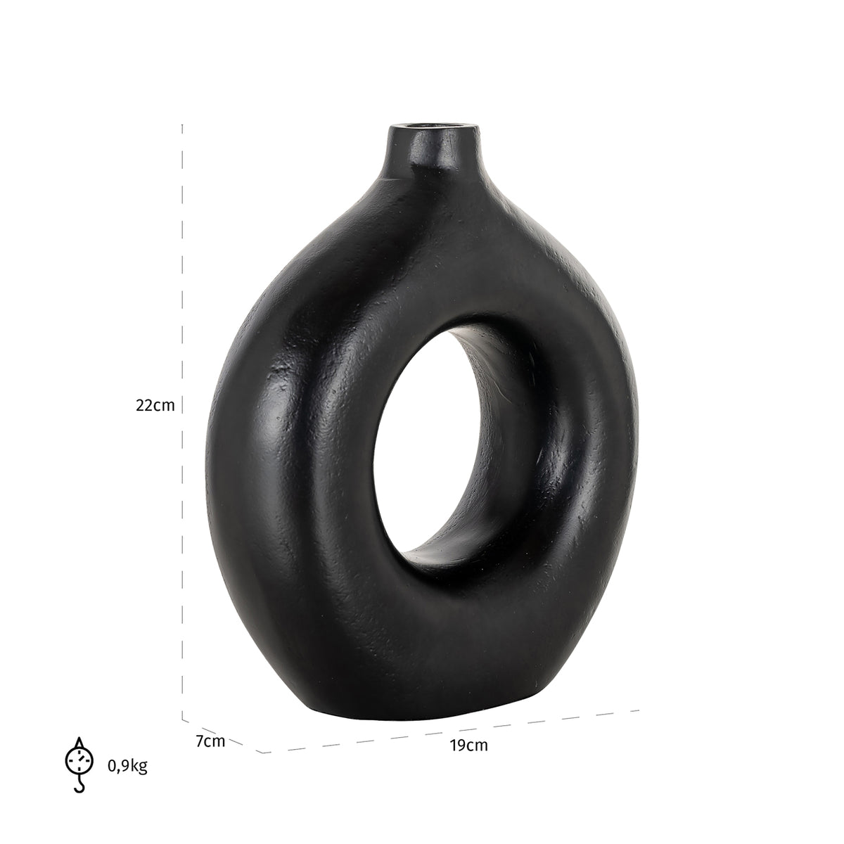 Richmond Interiors Vase Felice black