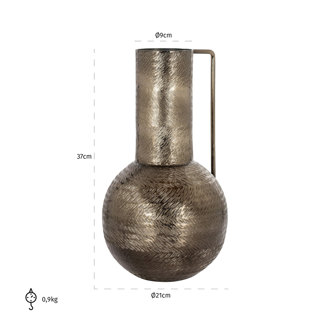 Richmond Interiors Vase Leia smoke large