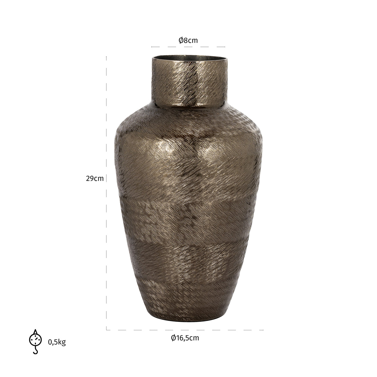 Richmond Interiors Vase Joah smoke Vase Richmond Interiors